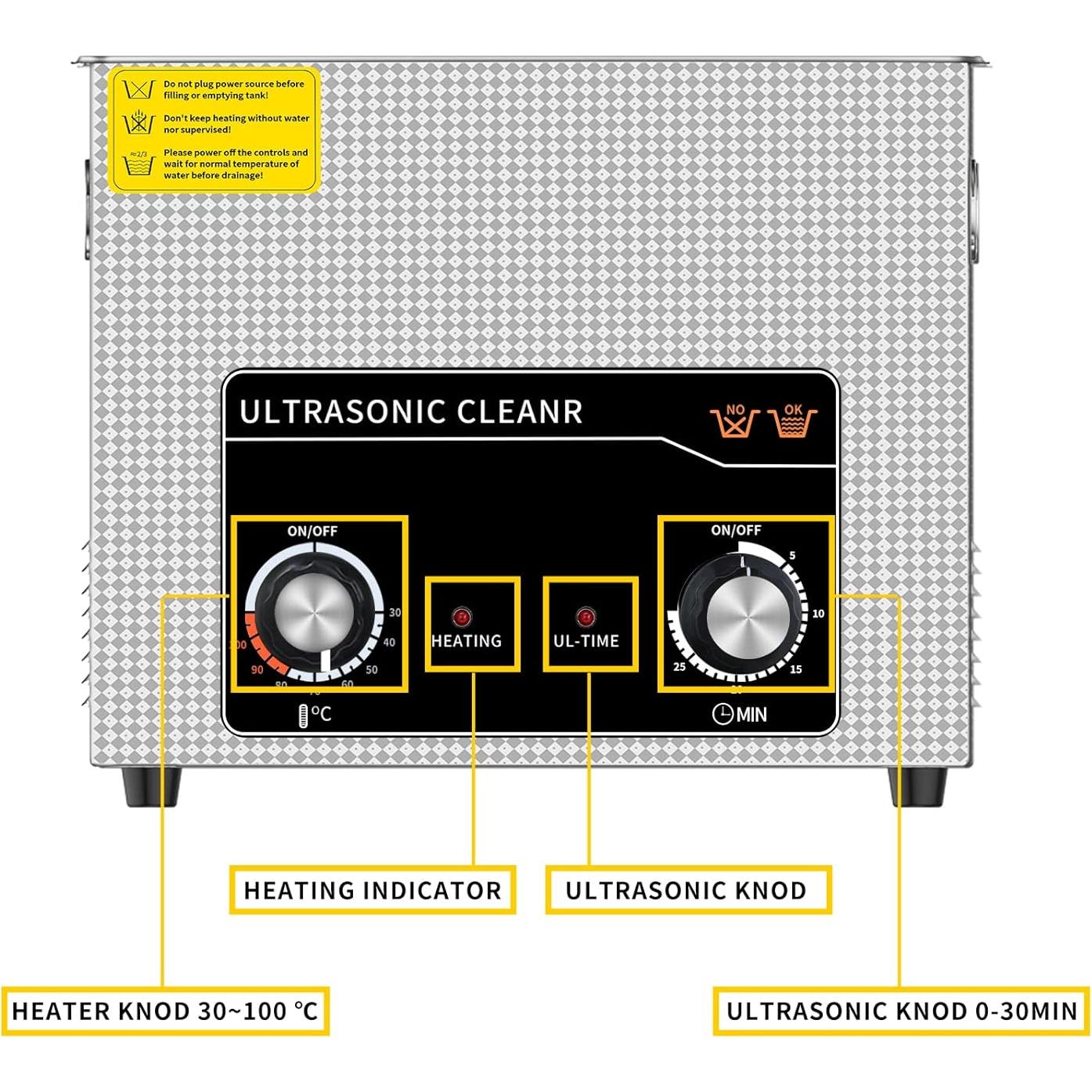 Limpiador Ultrasónico ACMESONIC 10L con Calentador y Temporizador