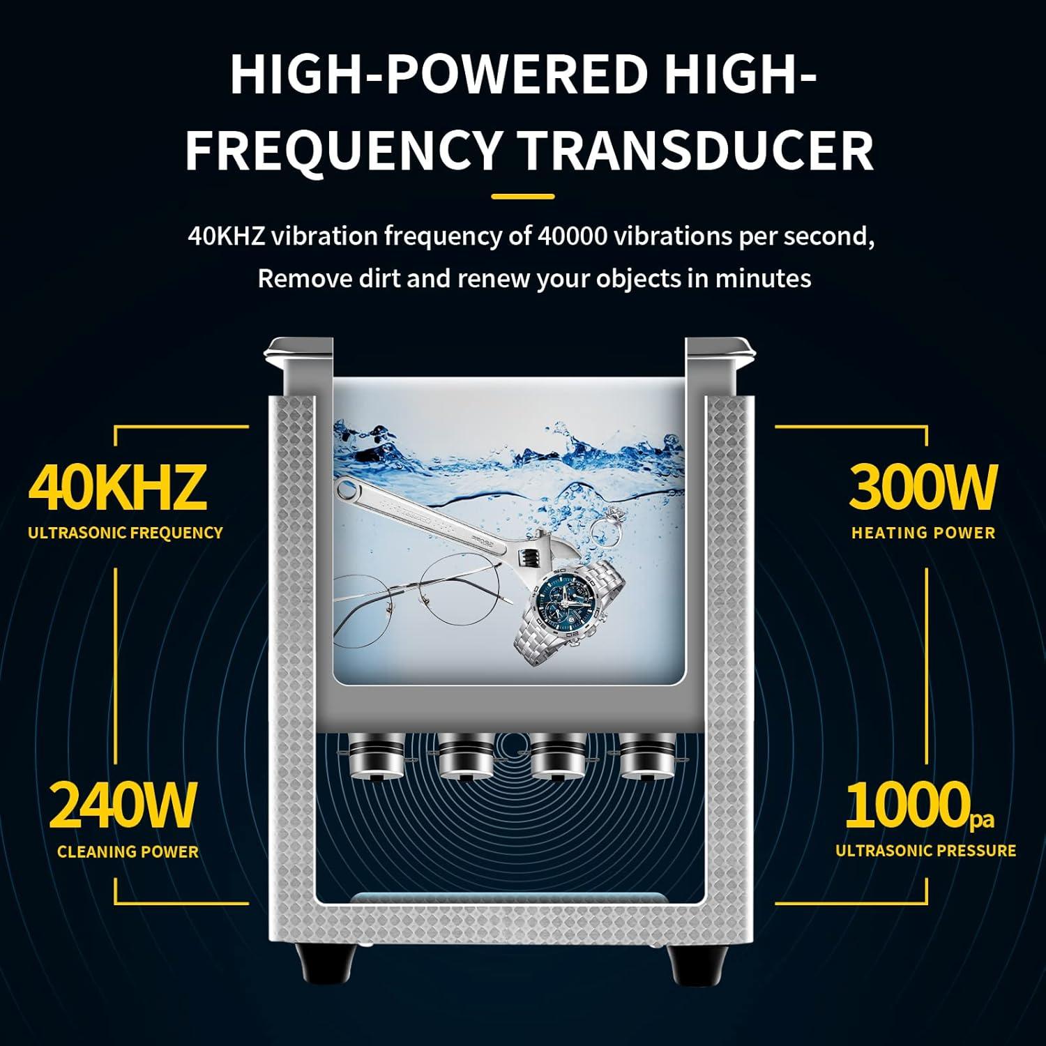 Limpiador Ultrasónico ACMESONIC 10L 40kHz con Calentador