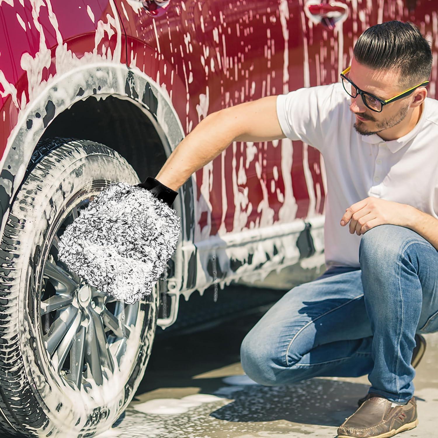 Mitones de Lavado TAKAVU de Microfibra, Paquete de 2, Negro