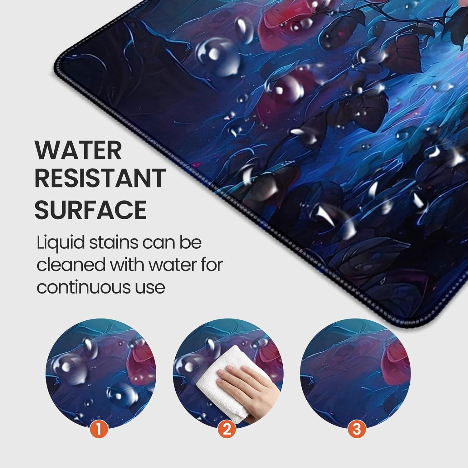 Alfombrilla de Ratón Gaming XXL YUANSM Rosas en Flor 90x40cm