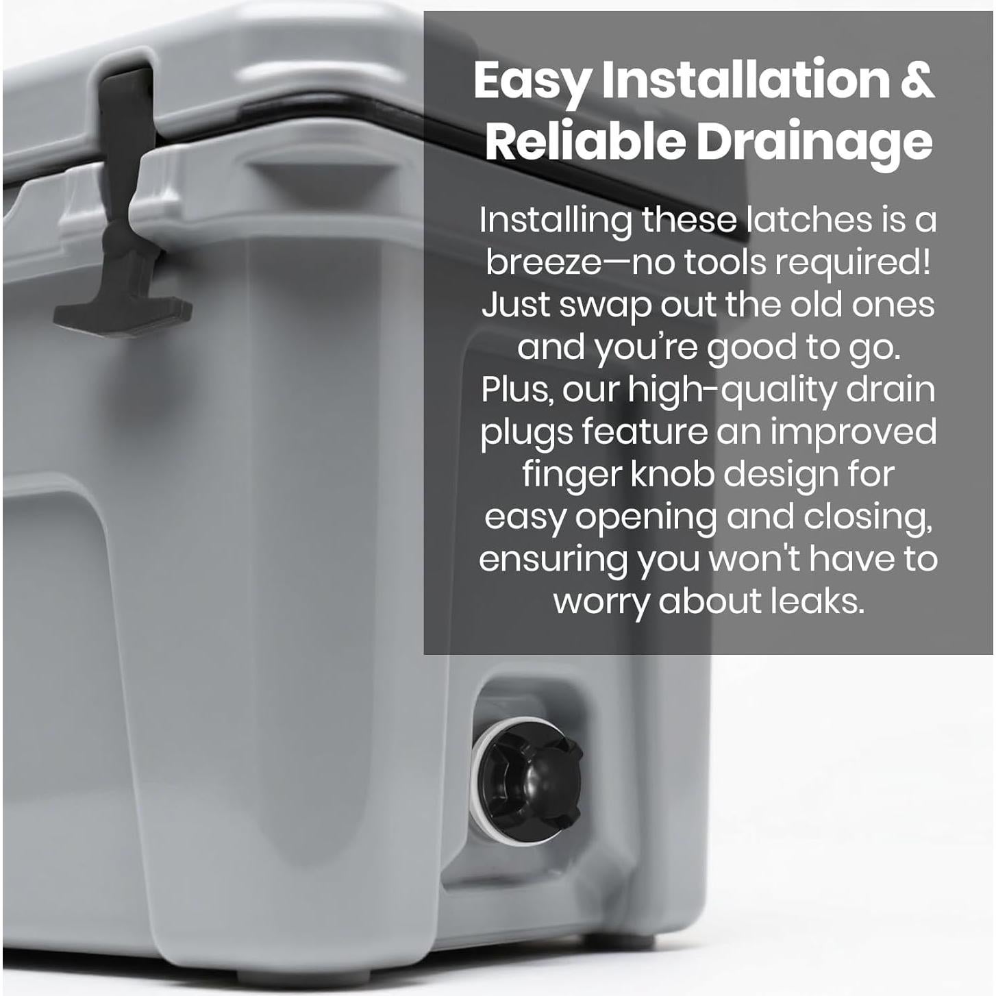 Kit de Pestillos y Tapón de Drenaje Calvana para Yeti y RTIC