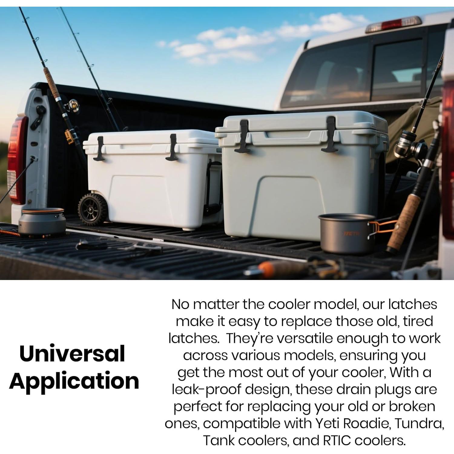 Kit de Pestillos y Tapón de Drenaje Calvana para Yeti y RTIC