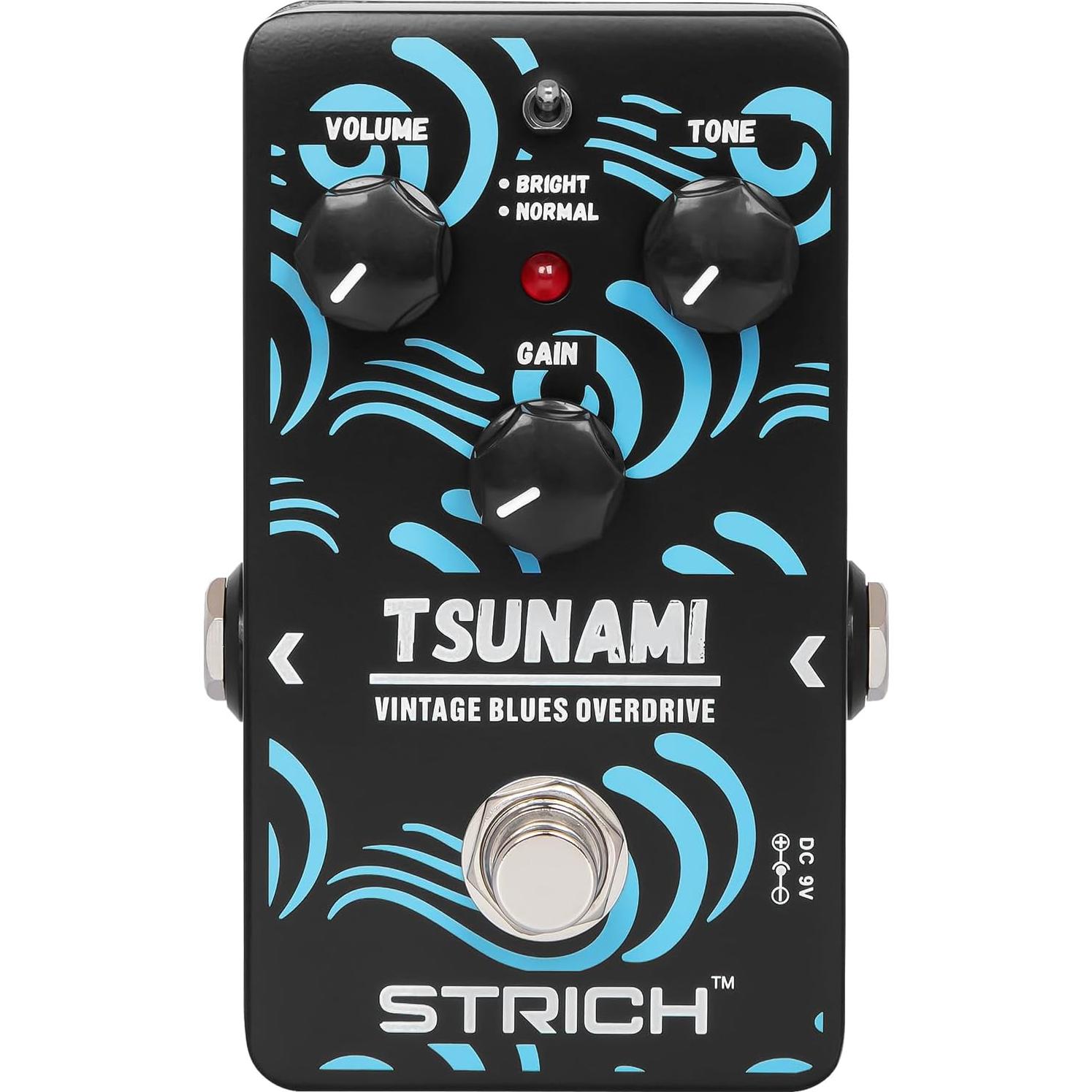 Pedal de Overdrive STRICH TSUNAMI con Modos Vintage y Bypass