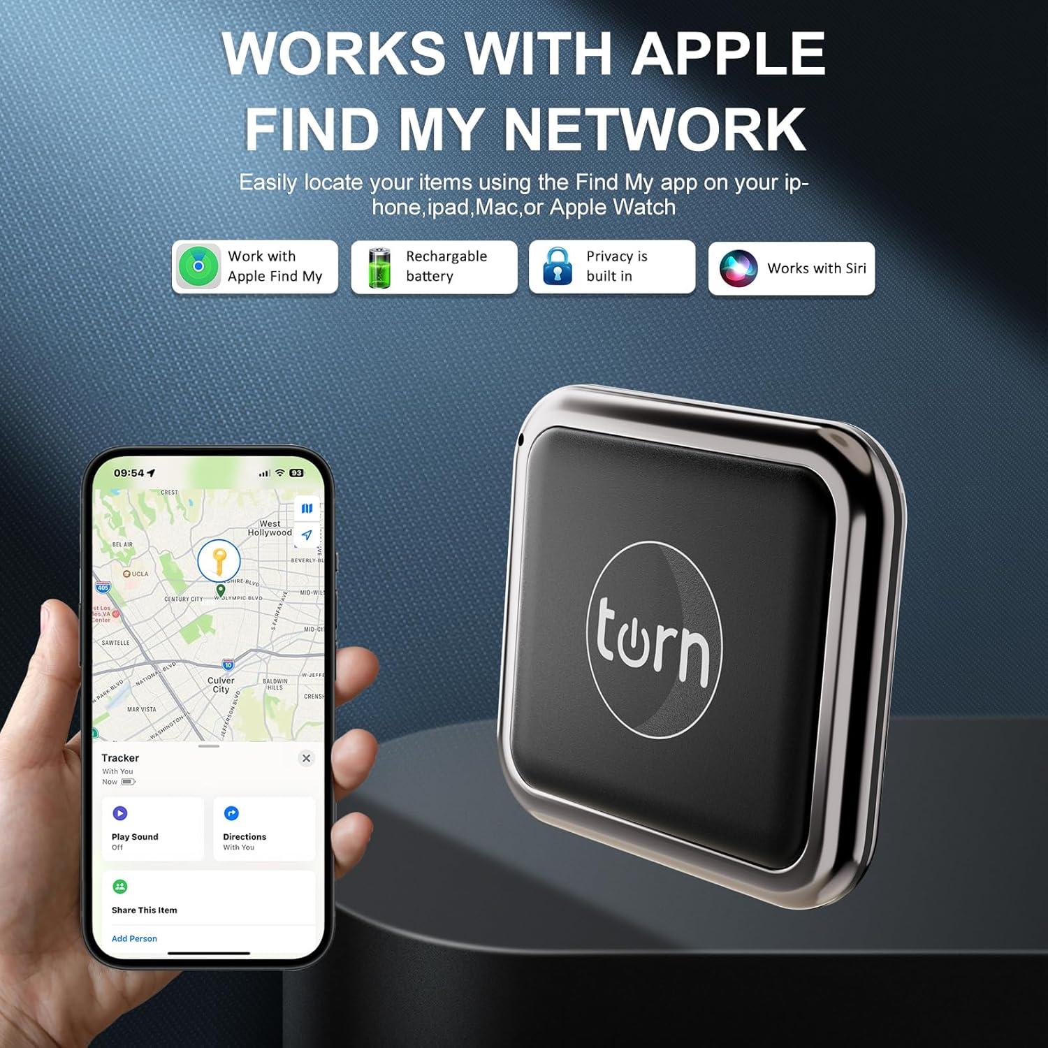 Rastreador GPS Smart LB para Apple Find My - Negro