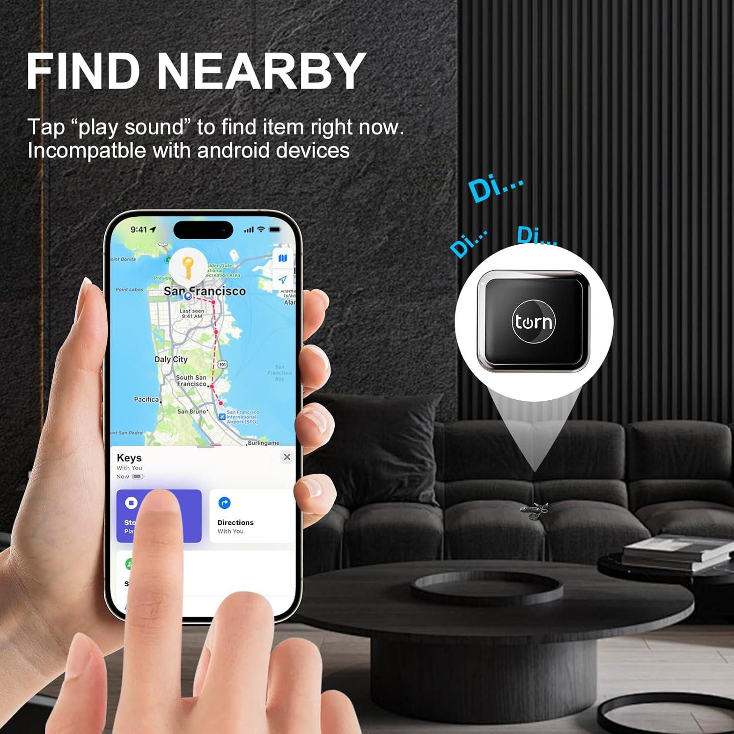 Rastreador GPS Smart LB para Apple Find My - Negro