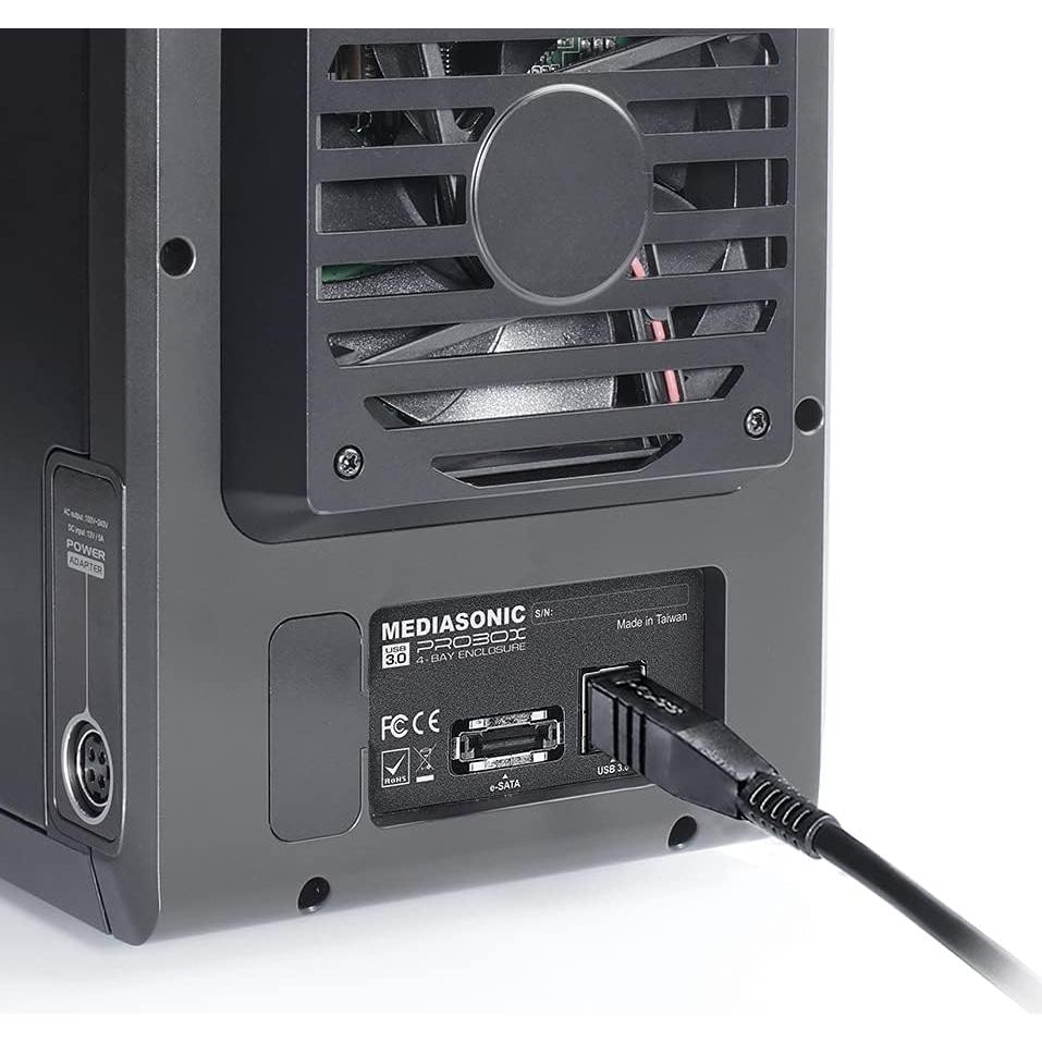 Caja de Disco Duro Mediasonic PROBOX 4 Bahías USB 3.0 eSATA