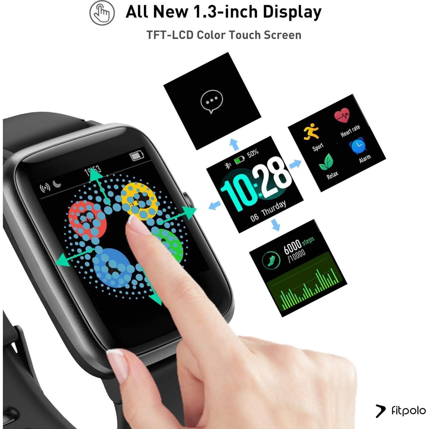Reloj Inteligente Fitpolo IDW19 Pantalla Táctil 4.57 cm IP68