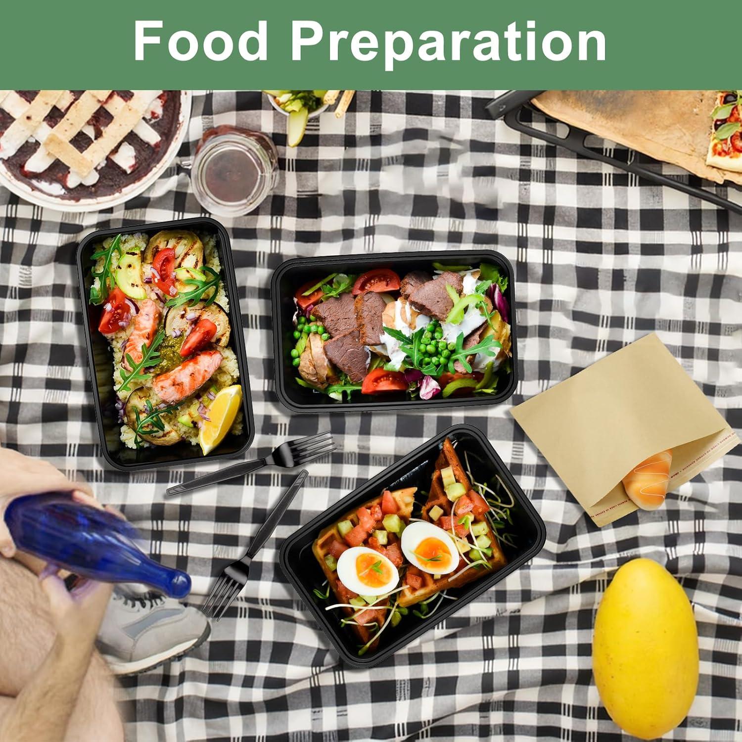 Contenedores de Comida Reutilizables Kapawze 38 oz 92 Pcs