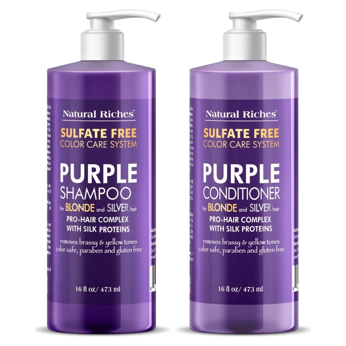 Conjunto Champú y Acondicionador Morado Natural Riches 2x473ml