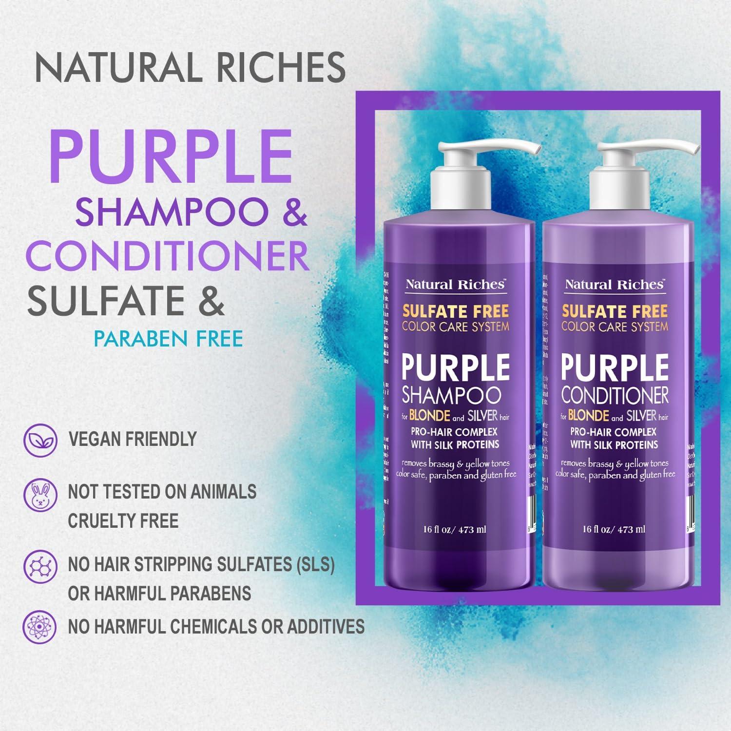 Conjunto Champú y Acondicionador Morado Natural Riches 2x473ml