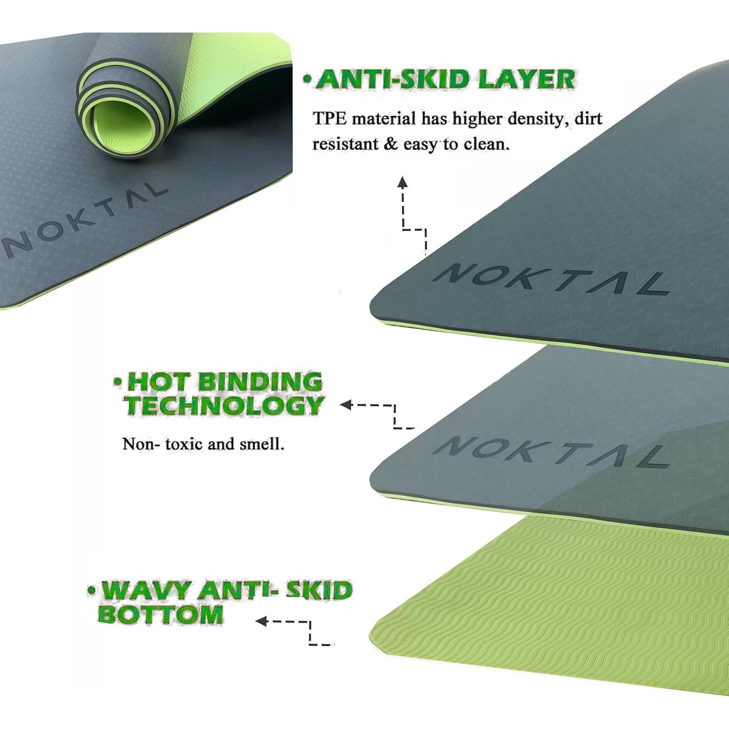 Esterilla de Yoga NOKTAL PRO Ecológica 182.88x60.96cm 8mm