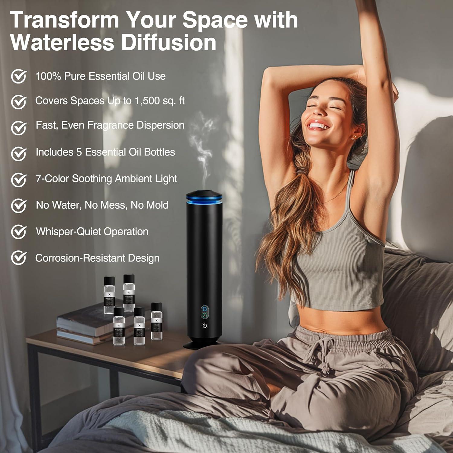 Difusor de Aroma Sin Agua Dnmmoo WD-B001 139.35 m² Negro