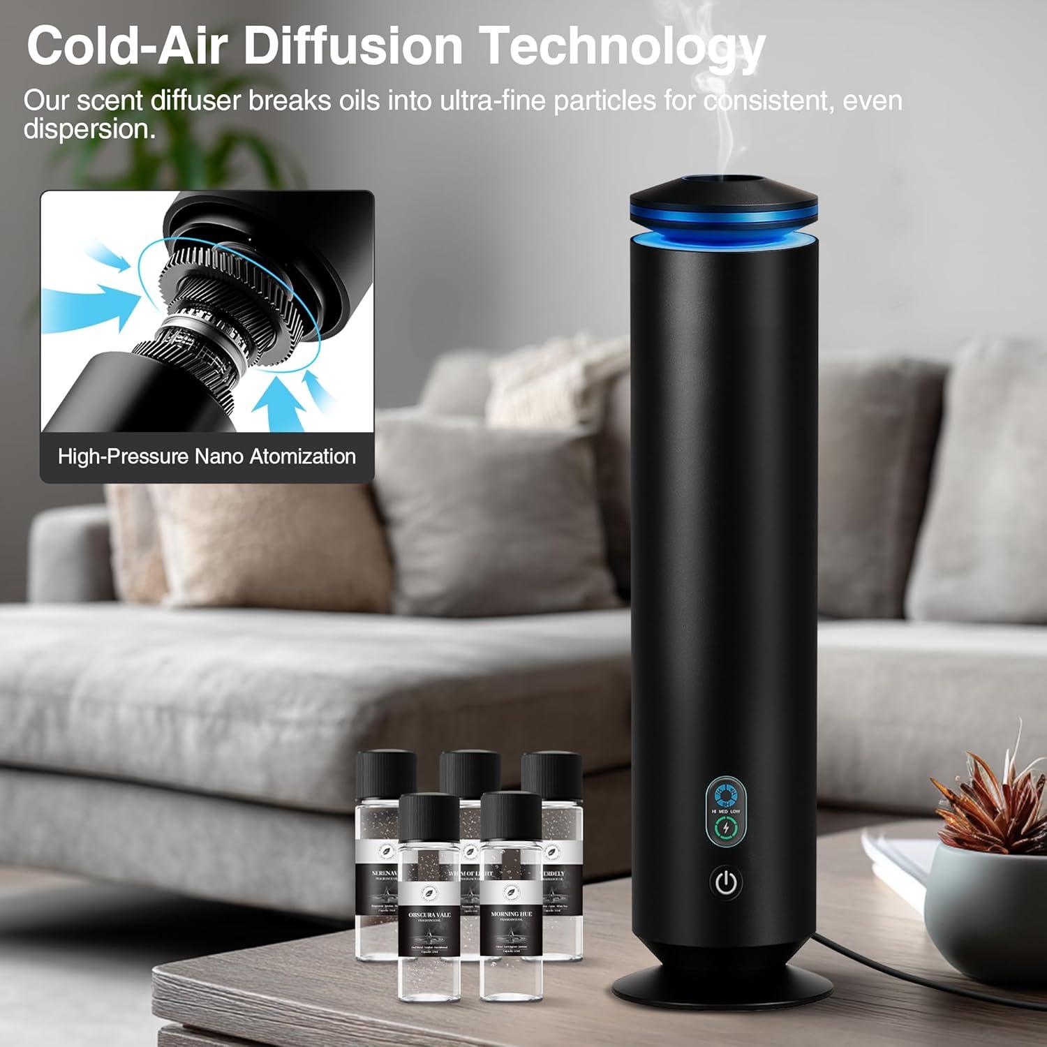 Difusor de Aroma Sin Agua Dnmmoo WD-B001 139.35 m² Negro