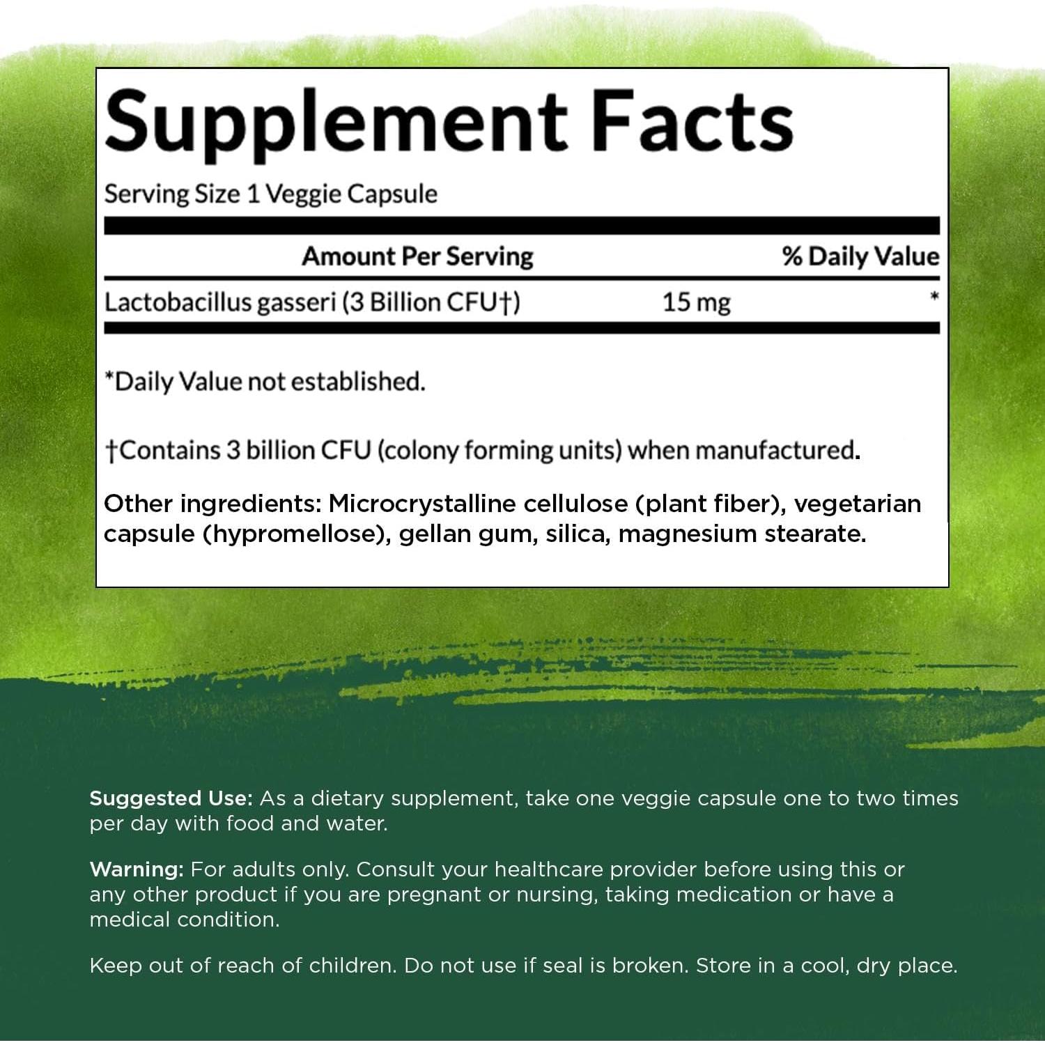 Suplemento Probiotico Swanson Lactobacillus Gasseri 60 Cápsulas