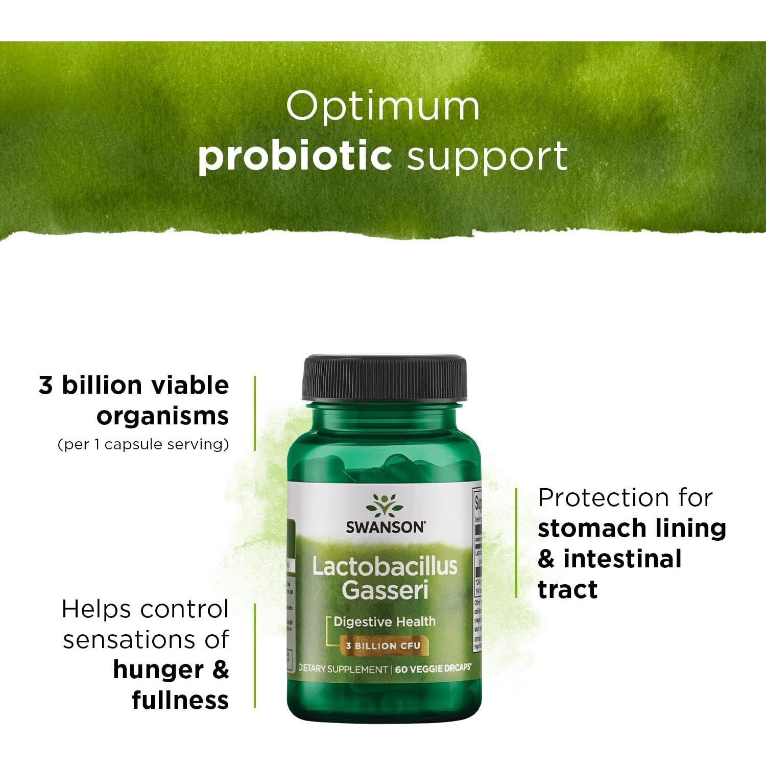 Suplemento Probiotico Swanson Lactobacillus Gasseri 60 Cápsulas