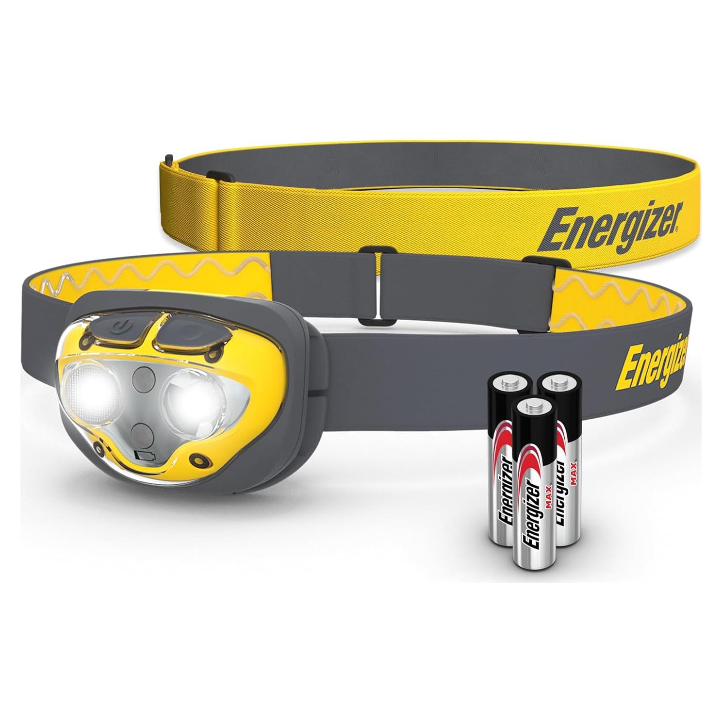 Linterna Frontal LED Energizer Amarillo Gris 360 Lúmenes
