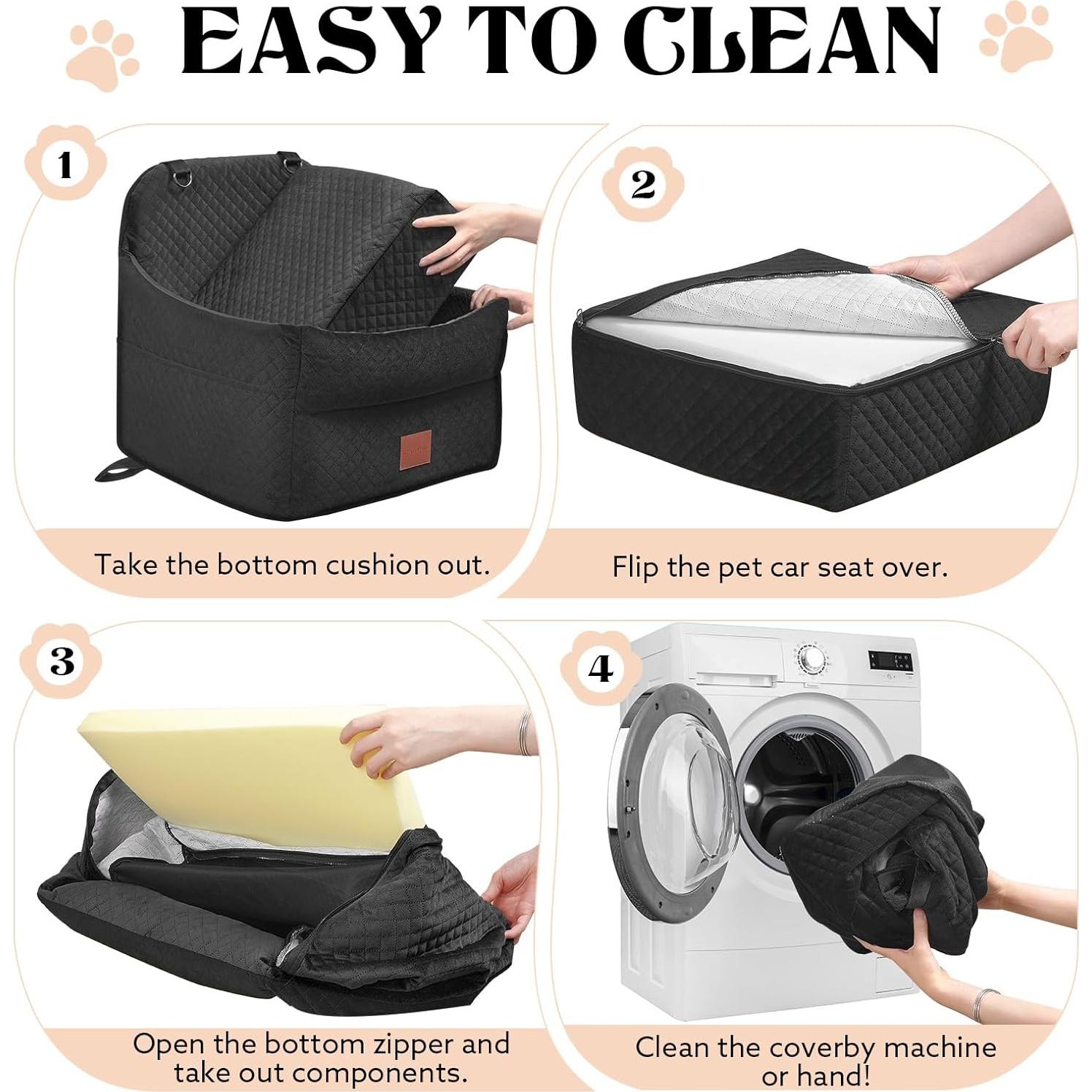 Asiento Elevador para Perros GracePals Mediano Negro 50x50 cm