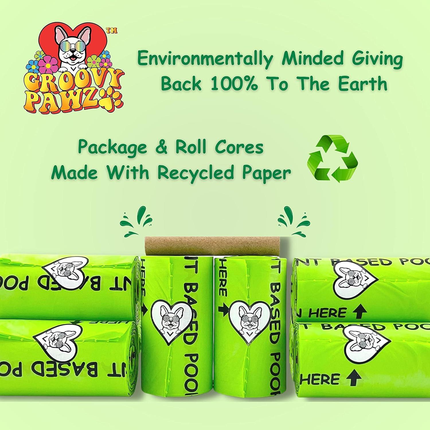 Bolsas de Poop Compostables Groovy Pawz 120 Unidades Ecológicas