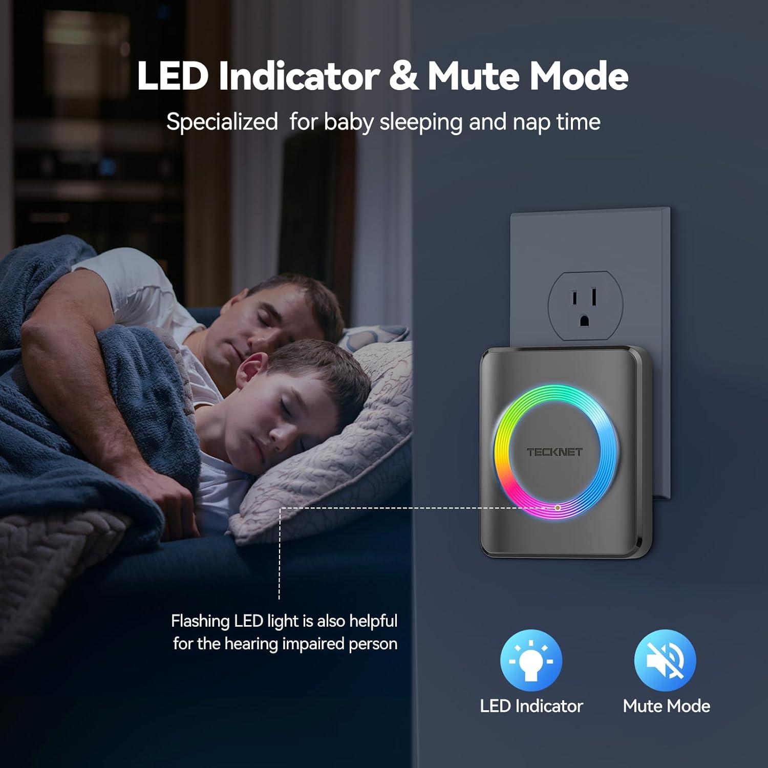 Timbre Inalámbrico TECKNET IP65 600m 120dB 60 Melodías