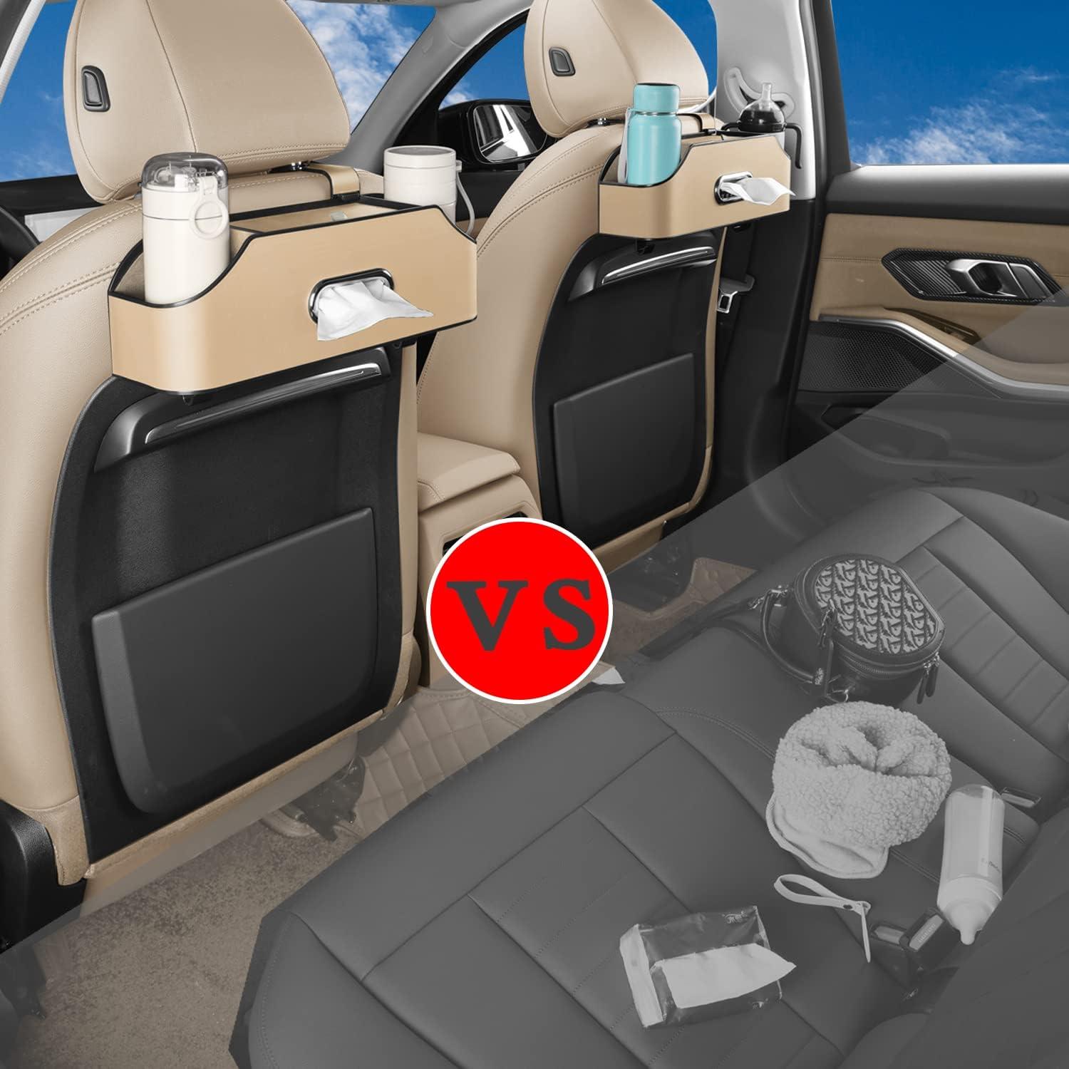 Organizador de Asiento Trasero de Coche HOLDCY Beige con Soportes