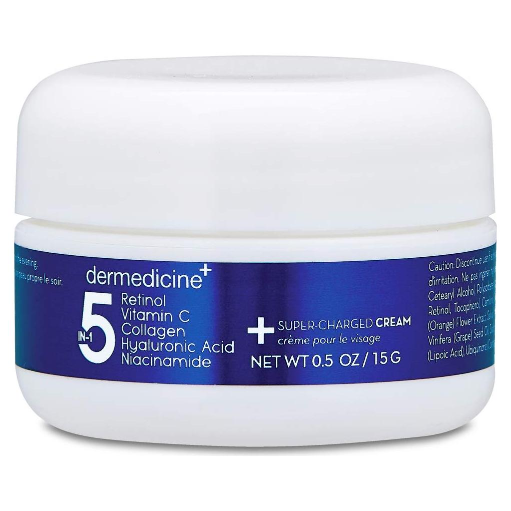 Crema Facial 5 en 1 Dermedicine 15ml - Retinol, Vitamina C, Colágeno