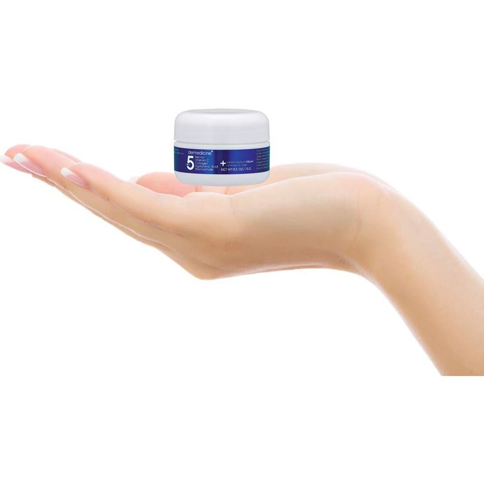 Crema Facial 5 en 1 Dermedicine 15ml - Retinol, Vitamina C, Colágeno