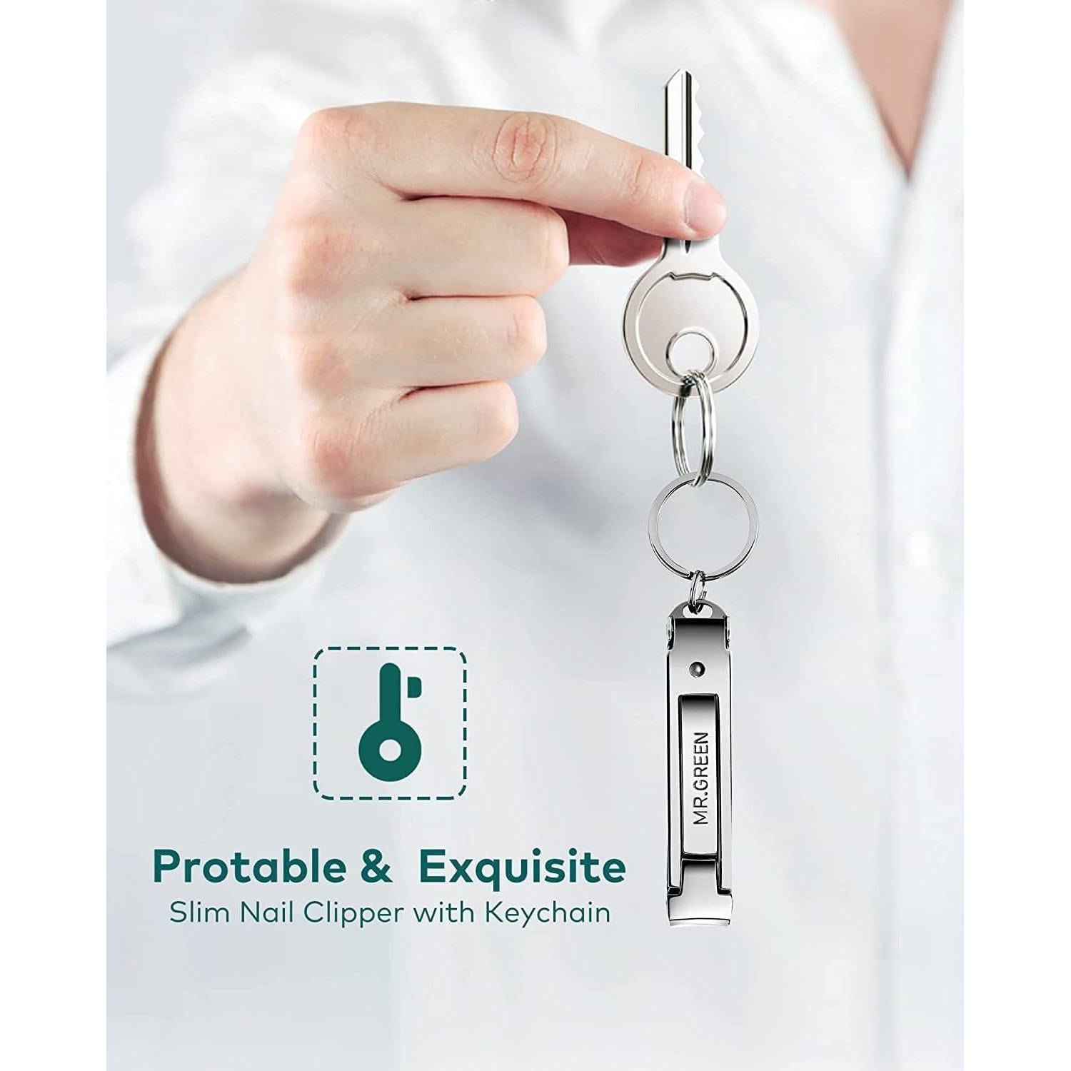 Cortauñas Portátil MR.GREEN de Acero Inoxidable 4mm