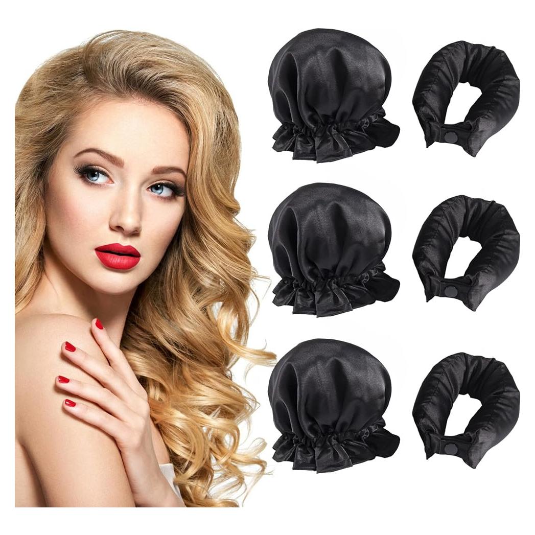 Conjunto de Rulos Sin Calor NuAngela - 3 Piezas para Todos los Cabellos