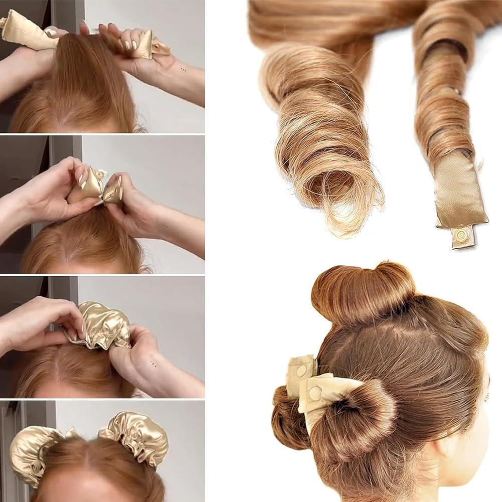 Conjunto de Rulos Sin Calor NuAngela - 3 Piezas para Todos los Cabellos