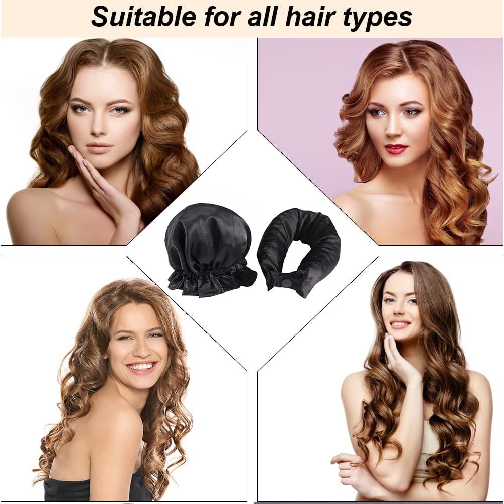 Conjunto de Rulos Sin Calor NuAngela - 3 Piezas para Todos los Cabellos