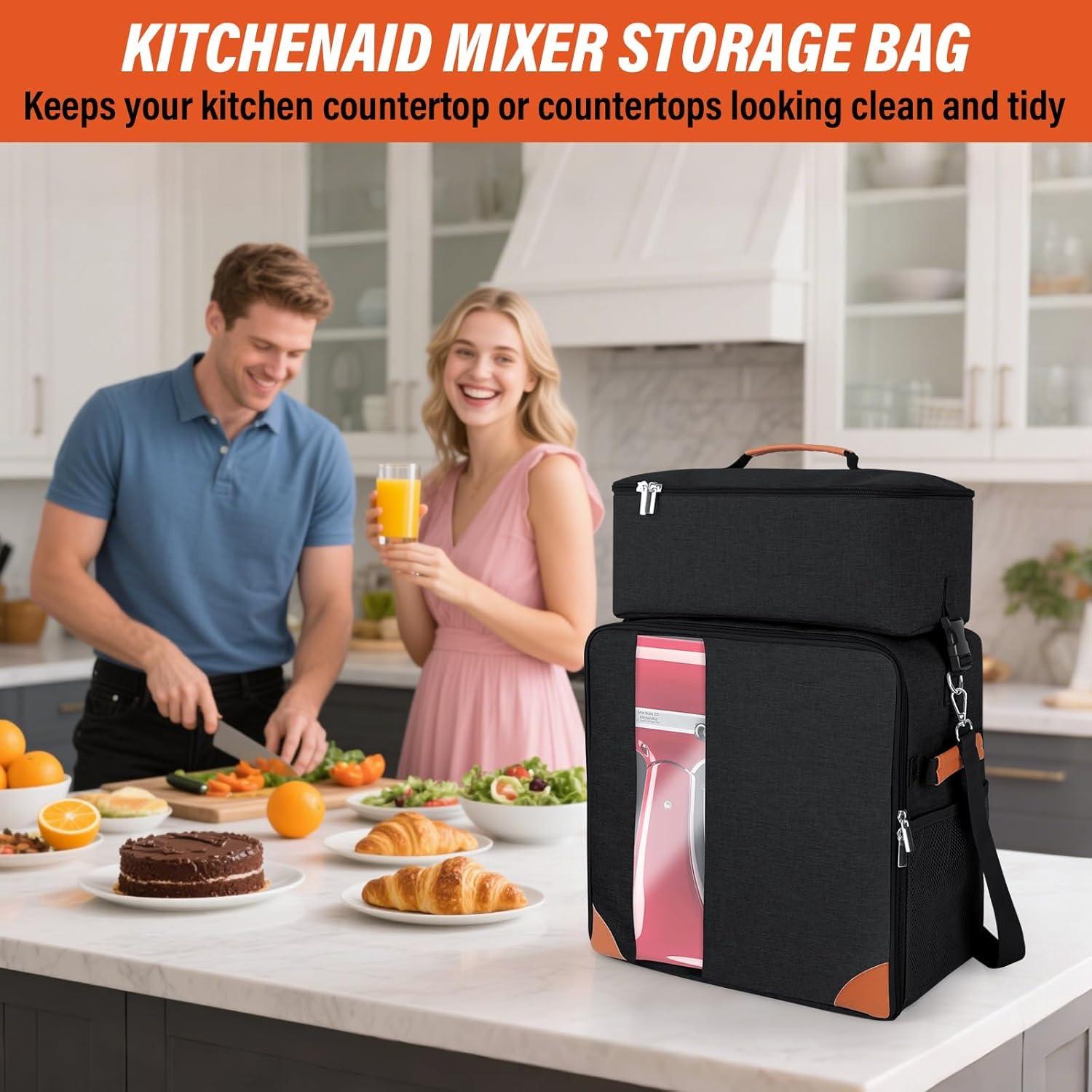 Cubierta para Batidora de Pie KitchenAid 4.5-5L con Bolsillos