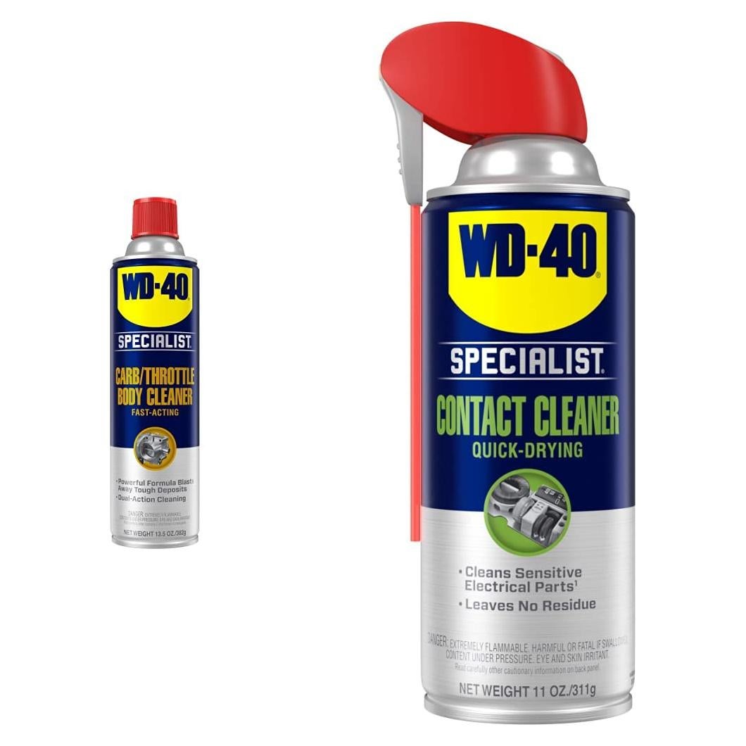 Paquete WD-40 Specialist: Limpiador de Carburador 400 ml + Limpiador de Contacto 311 ml