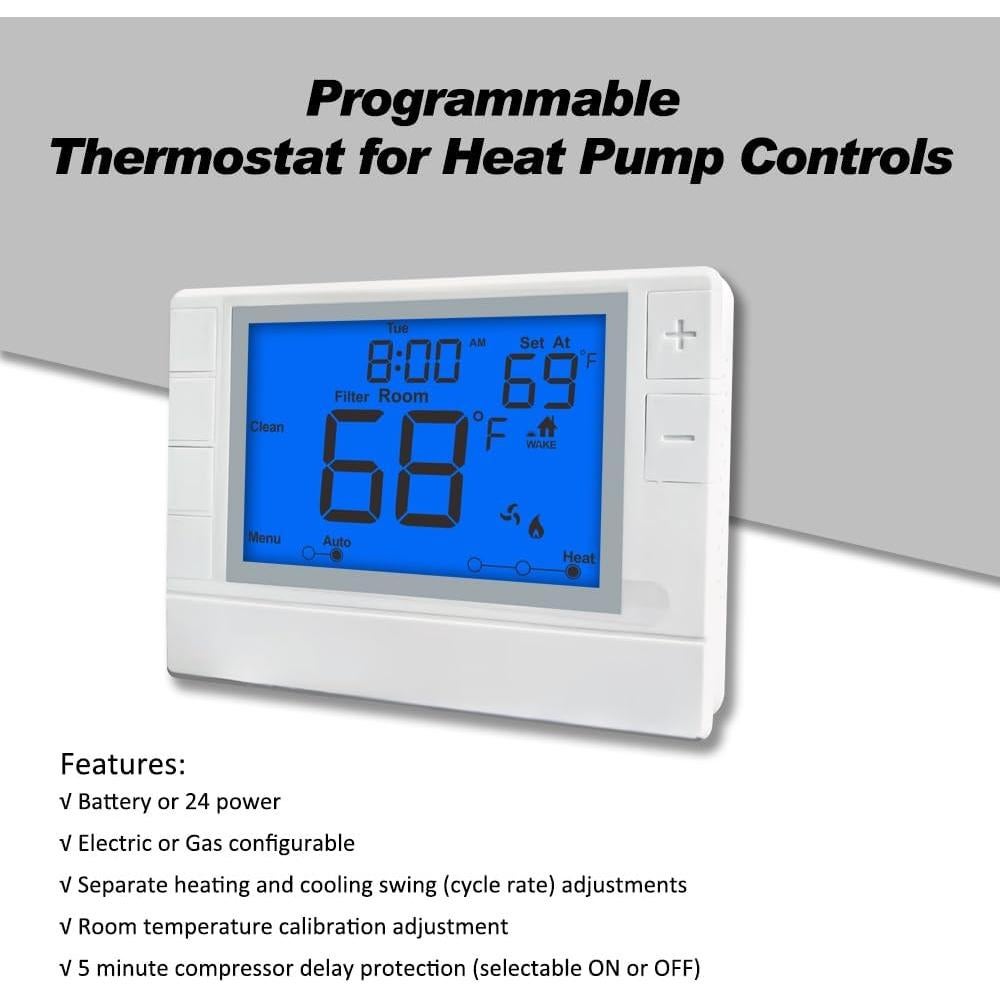 Termostato Programable Coiiwsei RTH725-Blue 24V Digital