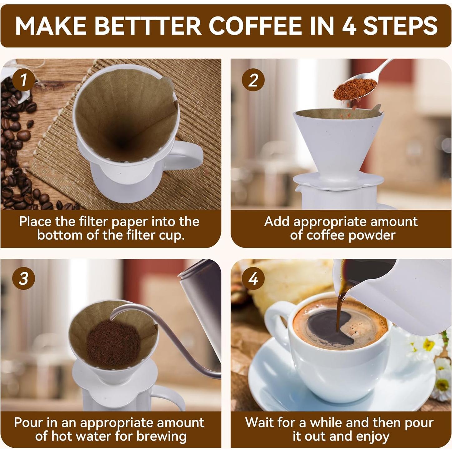 Cafetera de Goteo AZYM 500 ml Cerámica Vintage Blanca