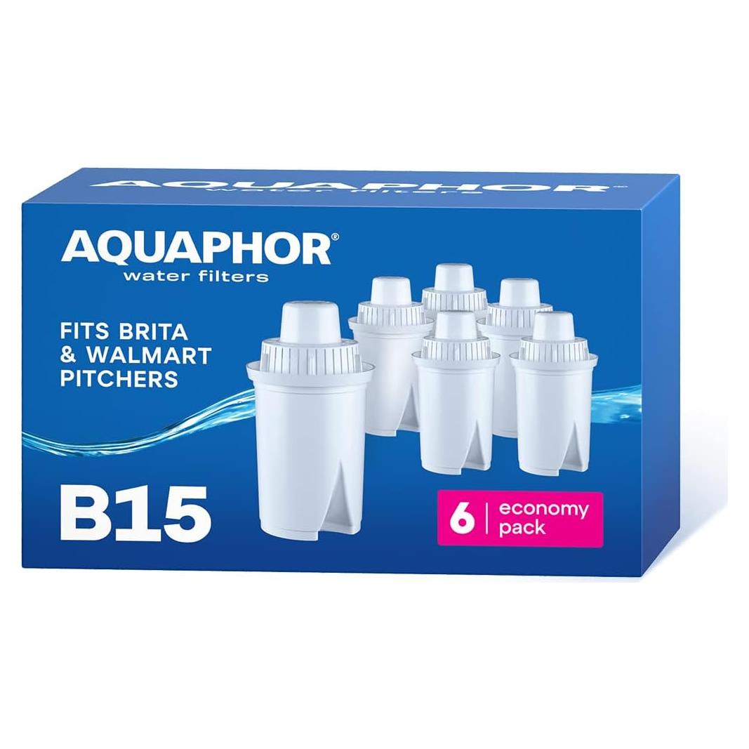 Filtro de Agua AQUAPHOR B15 - 6 Unidades, 170 Litros por Filtro