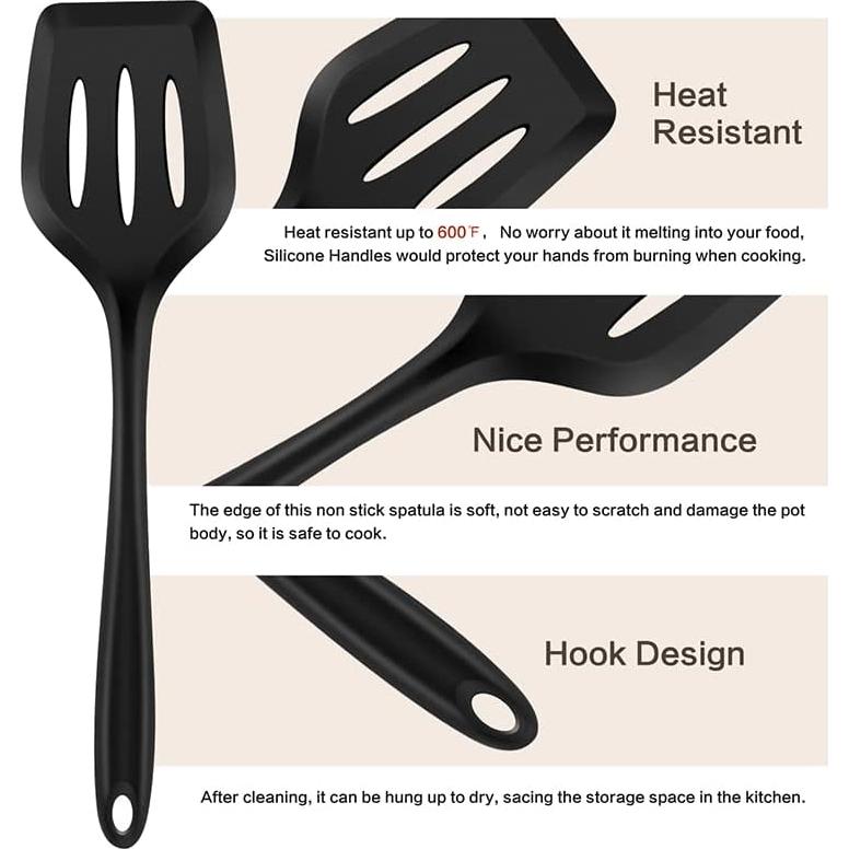 Juego de Espátulas de Silicona Armrouns 2PCS Resistente al Calor