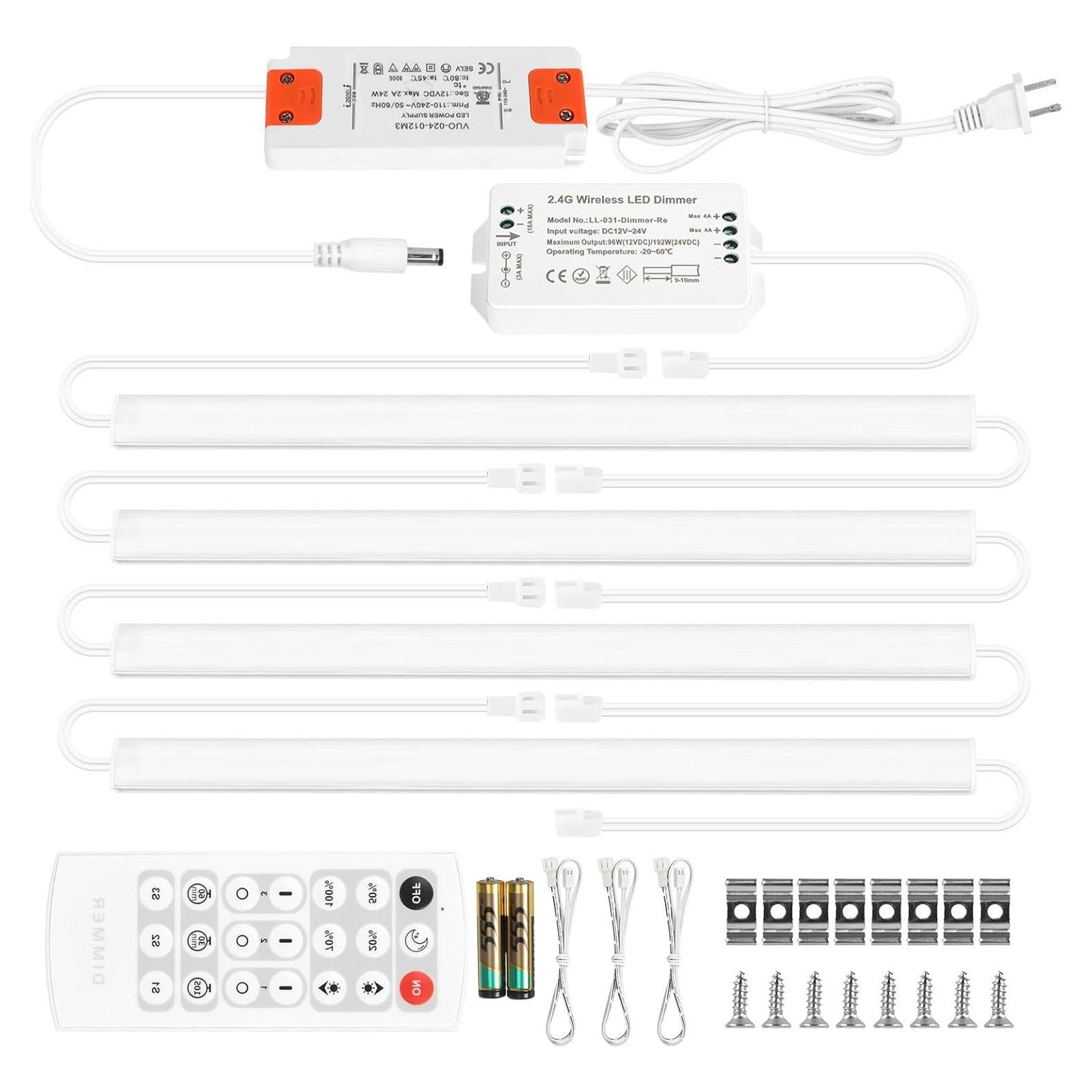 Luces Bajo Gabinete Litever 21W Regulables con Control Remoto