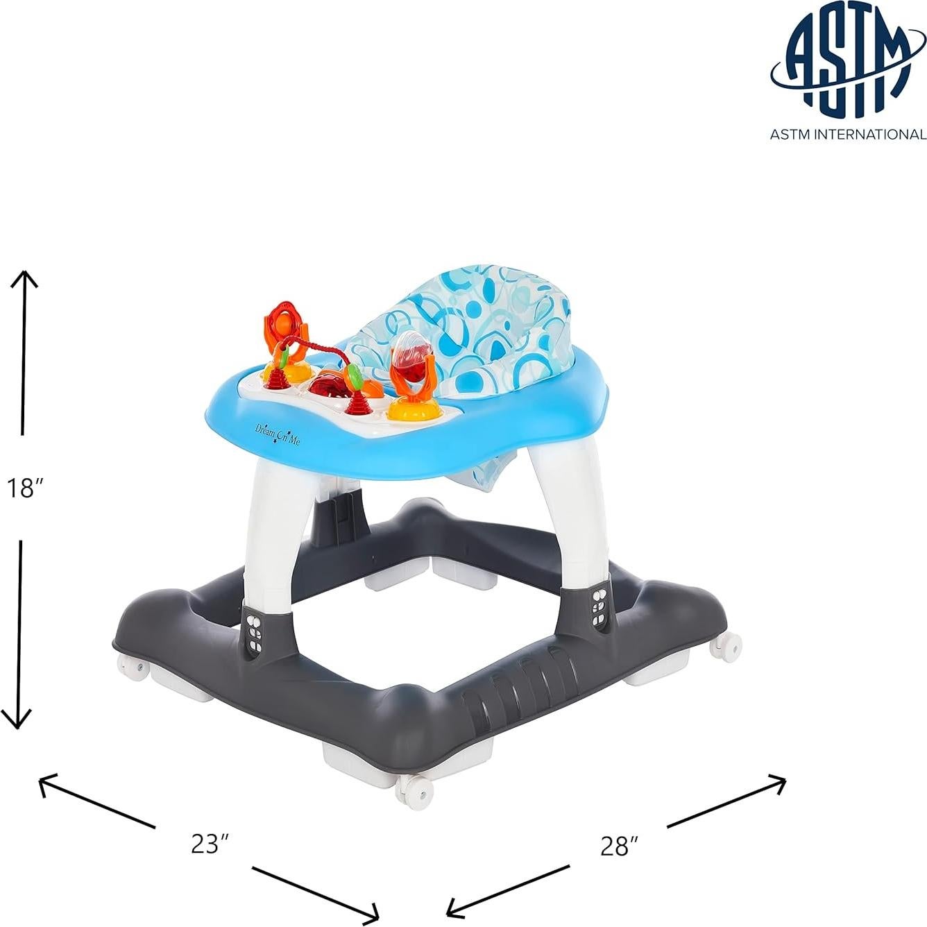 Andador para Bebés Dream On Me Explorer Azul 3 Alturas