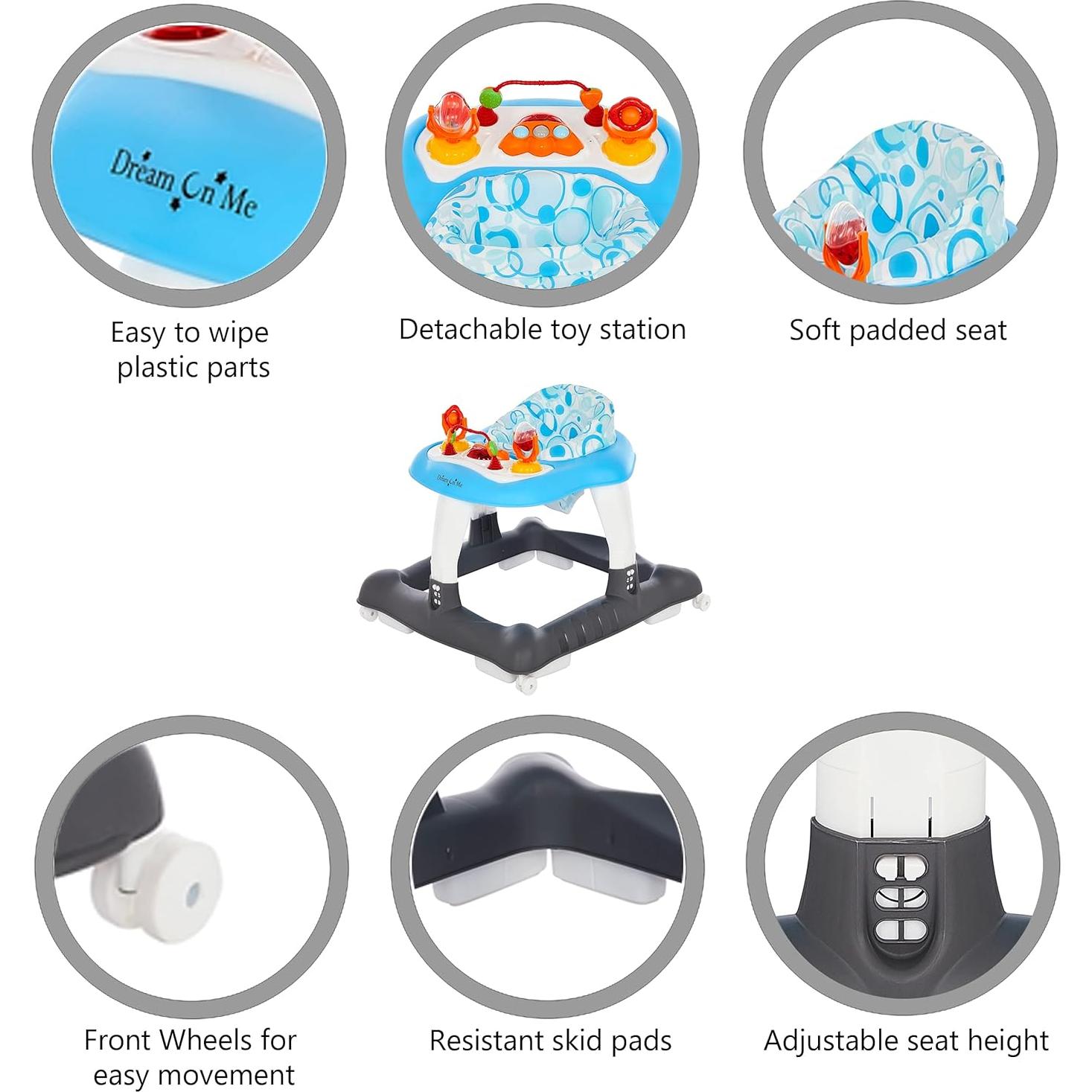 Andador para Bebés Dream On Me Explorer Azul 3 Alturas