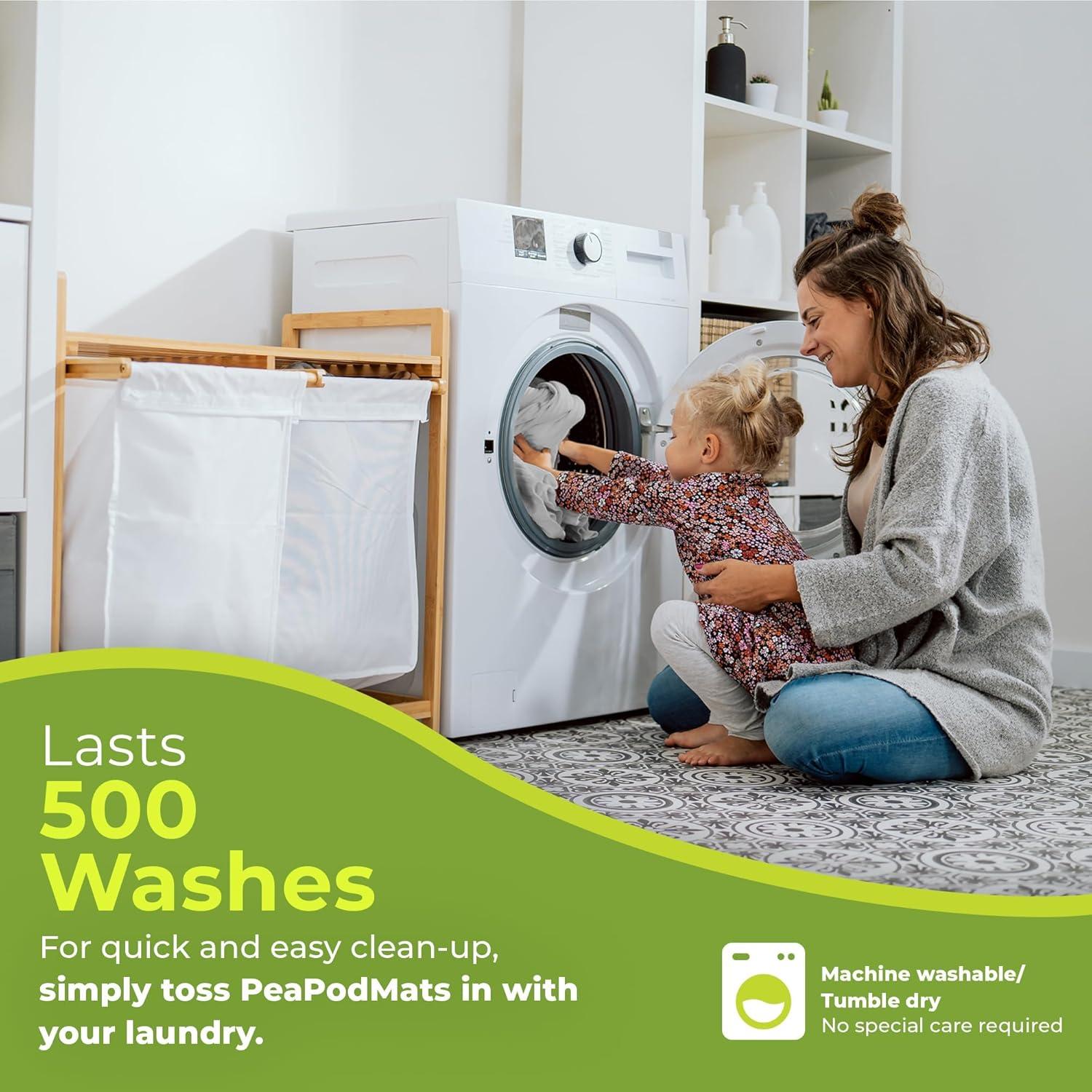 Almohadilla Reutilizable PeapodMats 1.5x1.5m Impermeable Gris