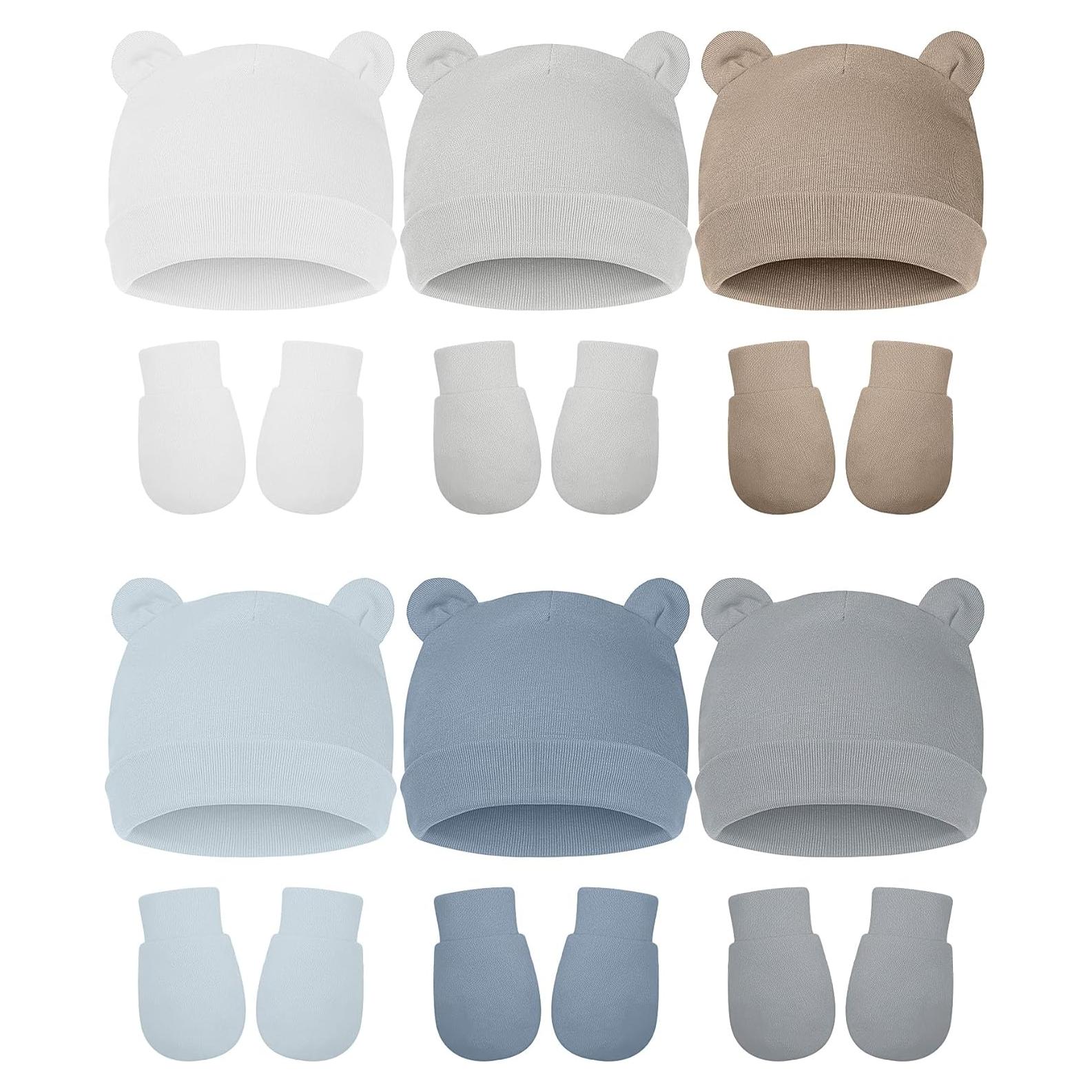 Conjunto de Gorros y Manoplas Geyoga para Bebés 0-12 Meses
