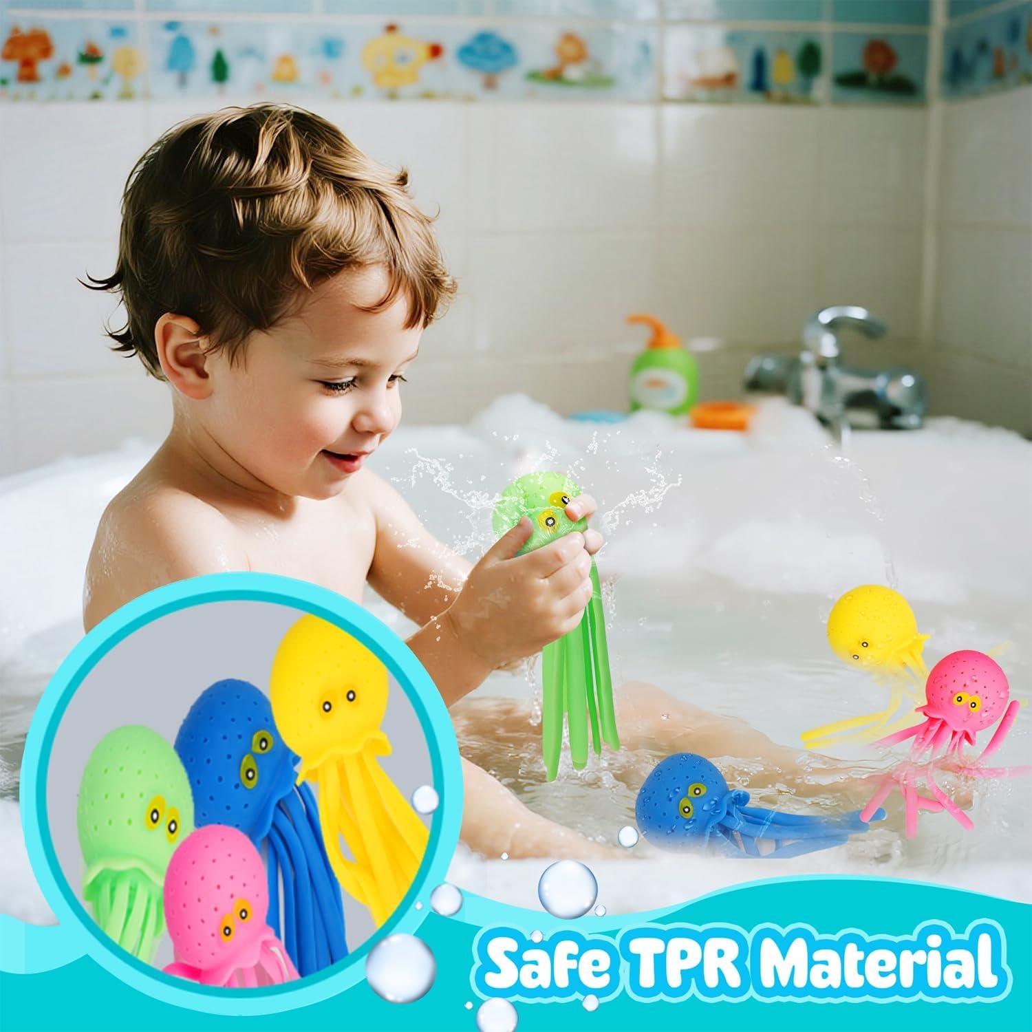 4 Piezas Bolas de Agua Pulpo Babelshar para Niños 6.35 cm