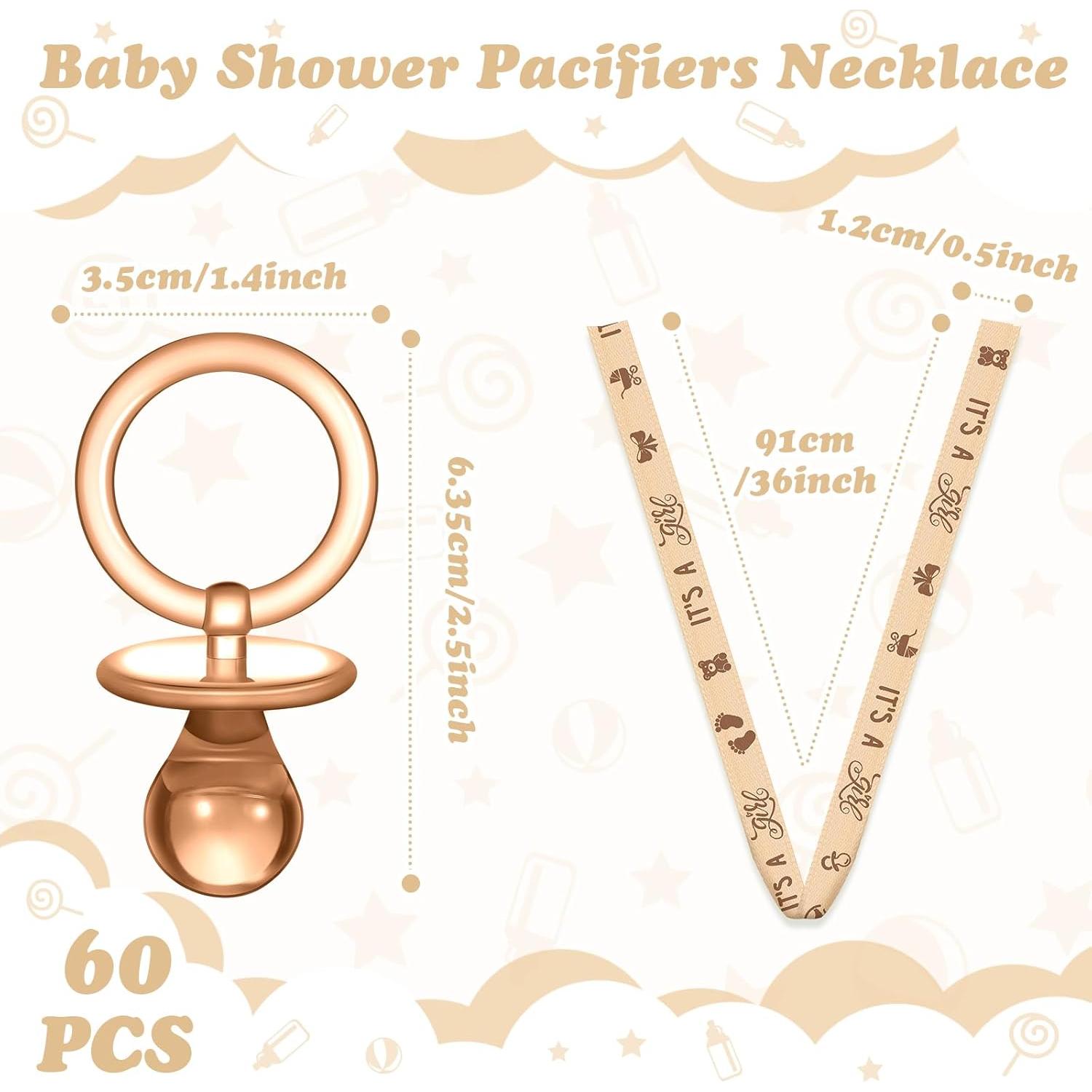 Collares de Chupetes Acrílicos Junkin 60 Piezas Baby Shower