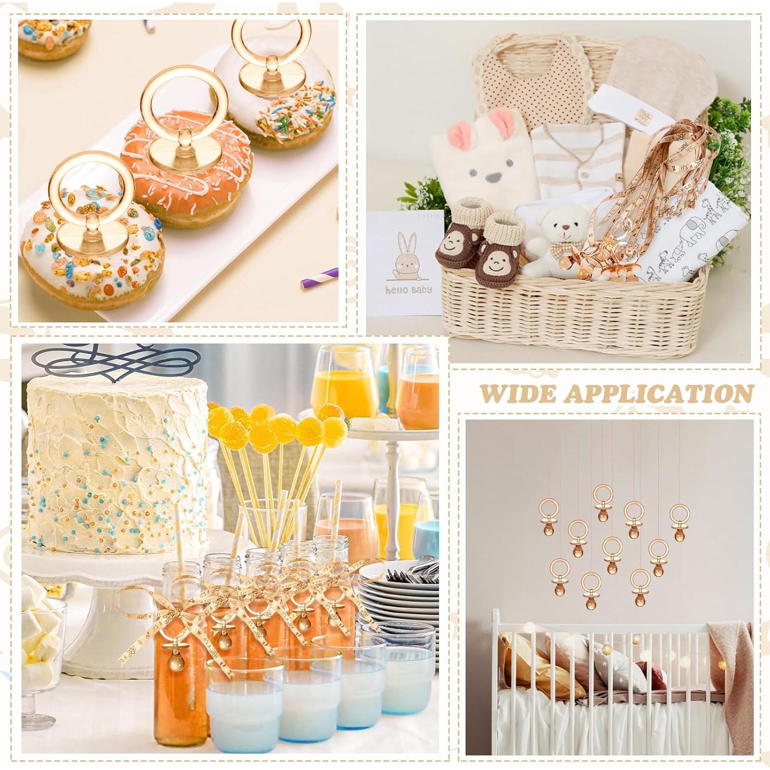 Collares de Chupetes Acrílicos Junkin 60 Piezas Baby Shower