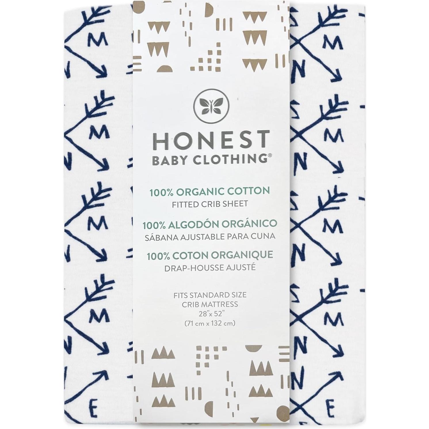 Juego de Sábanas Ajustadas para Cuna HonestBaby 100% Algodón Orgánico Rosa Claro