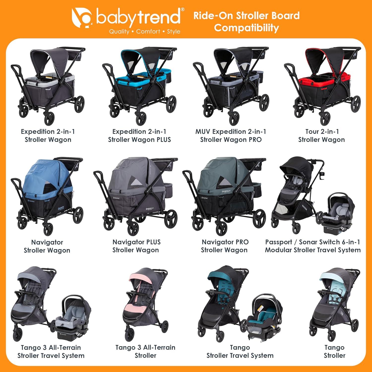 Tablero de Paseo Baby Trend Negro para Cochecito Estándar