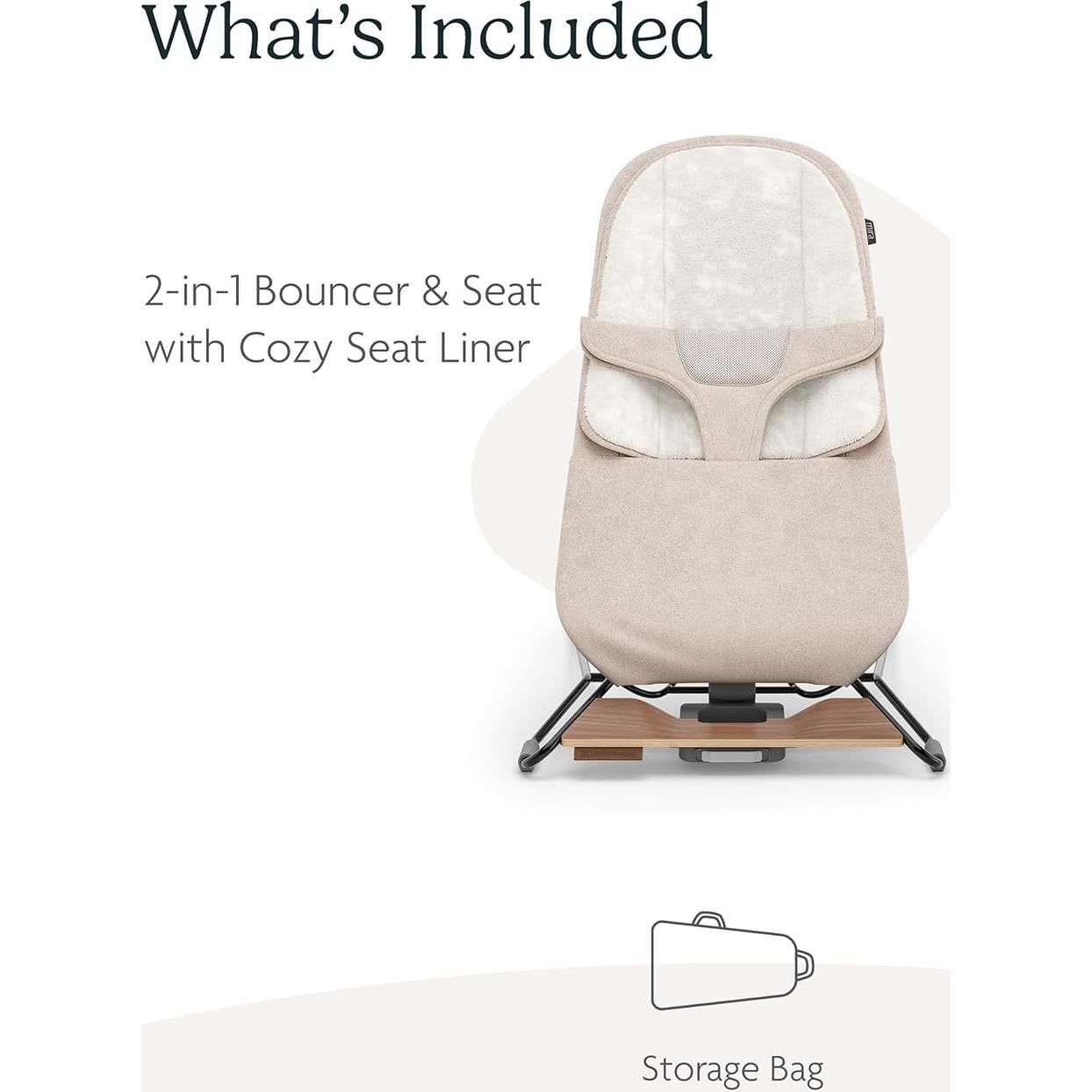 Bouncer 2-en-1 UPPAbaby Mira Charlie - Portátil y Acogedor