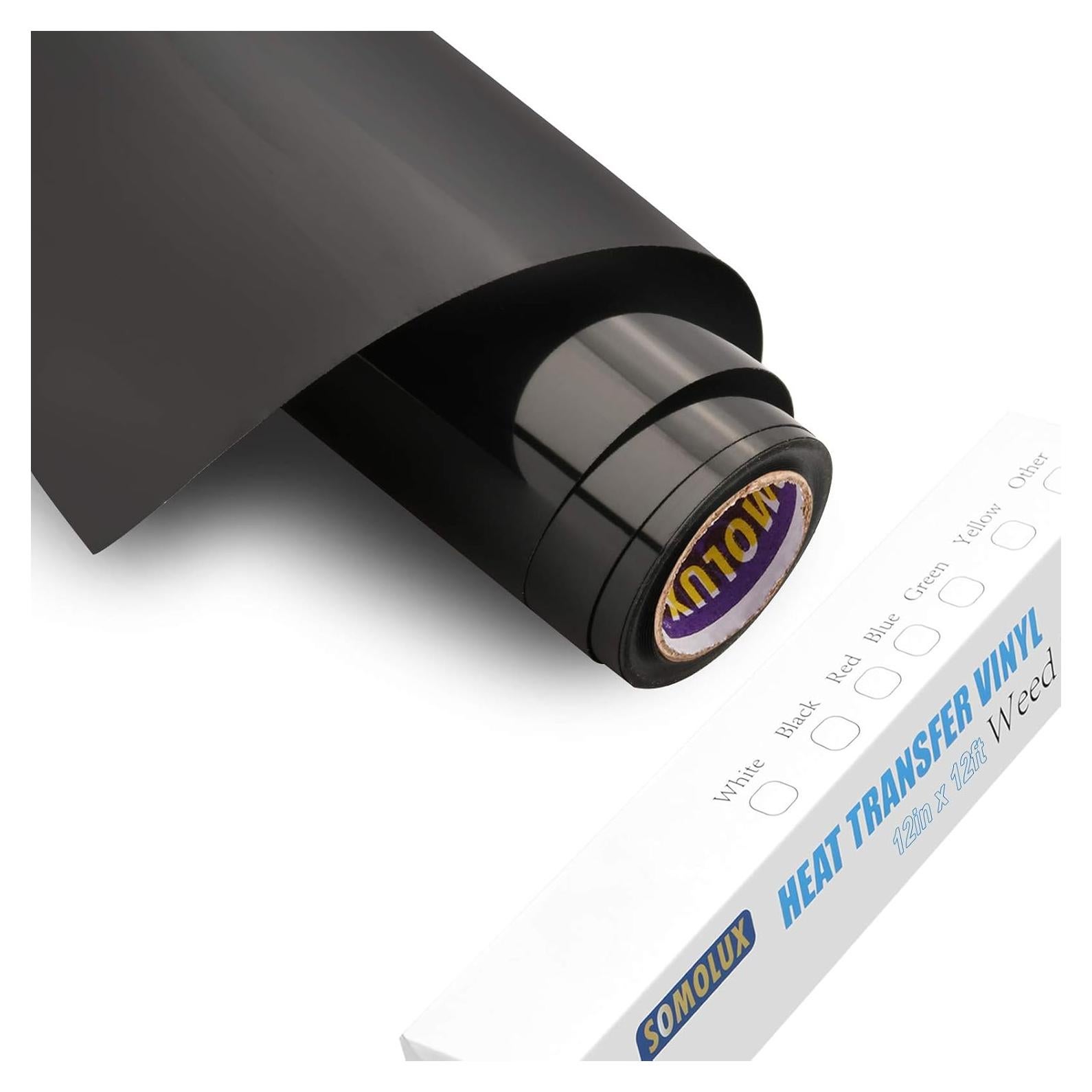 Vinilo Termoadhesivo Somolux 30cm x 3.66m Negro Brillante