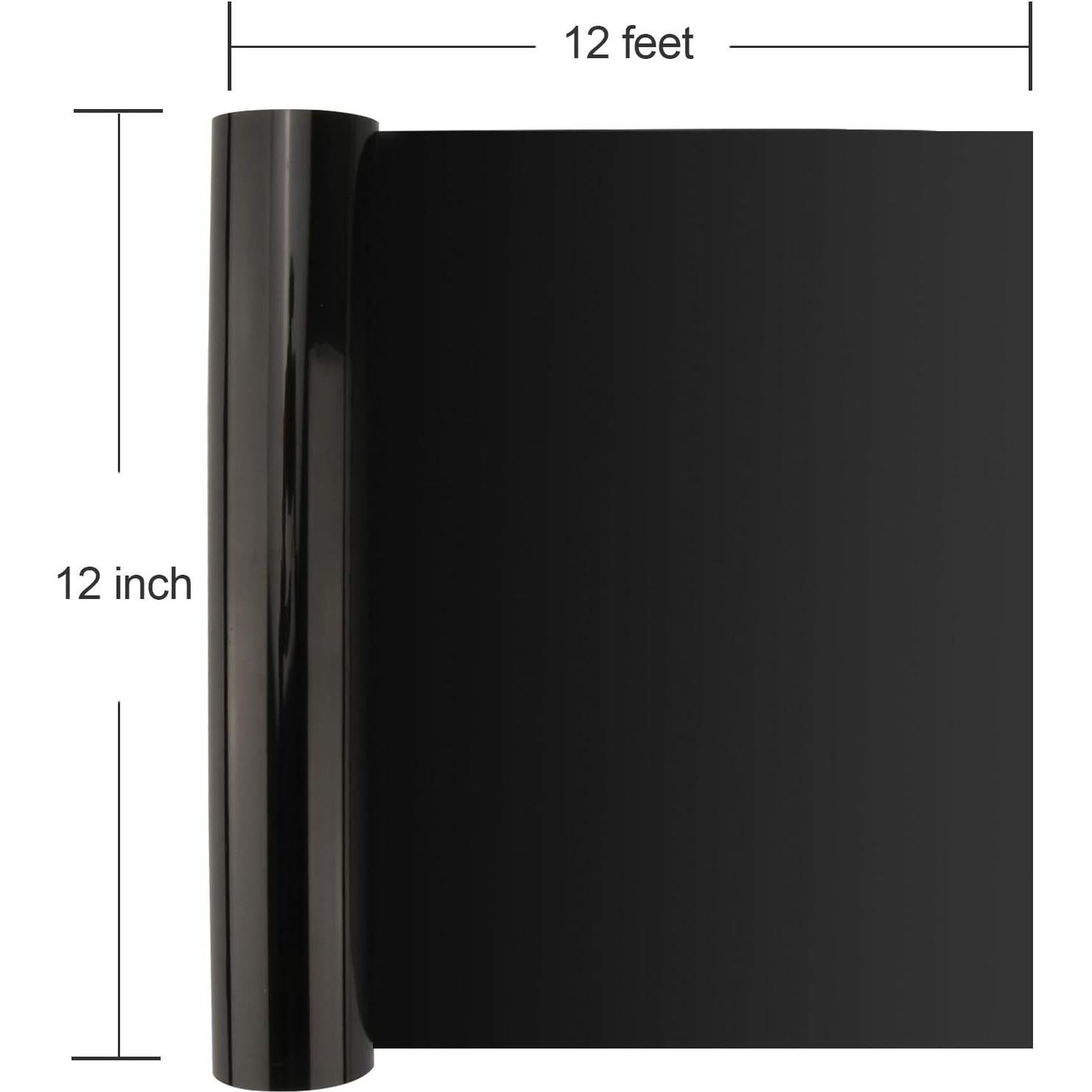 Vinilo Termoadhesivo Somolux 30cm x 3.66m Negro Brillante