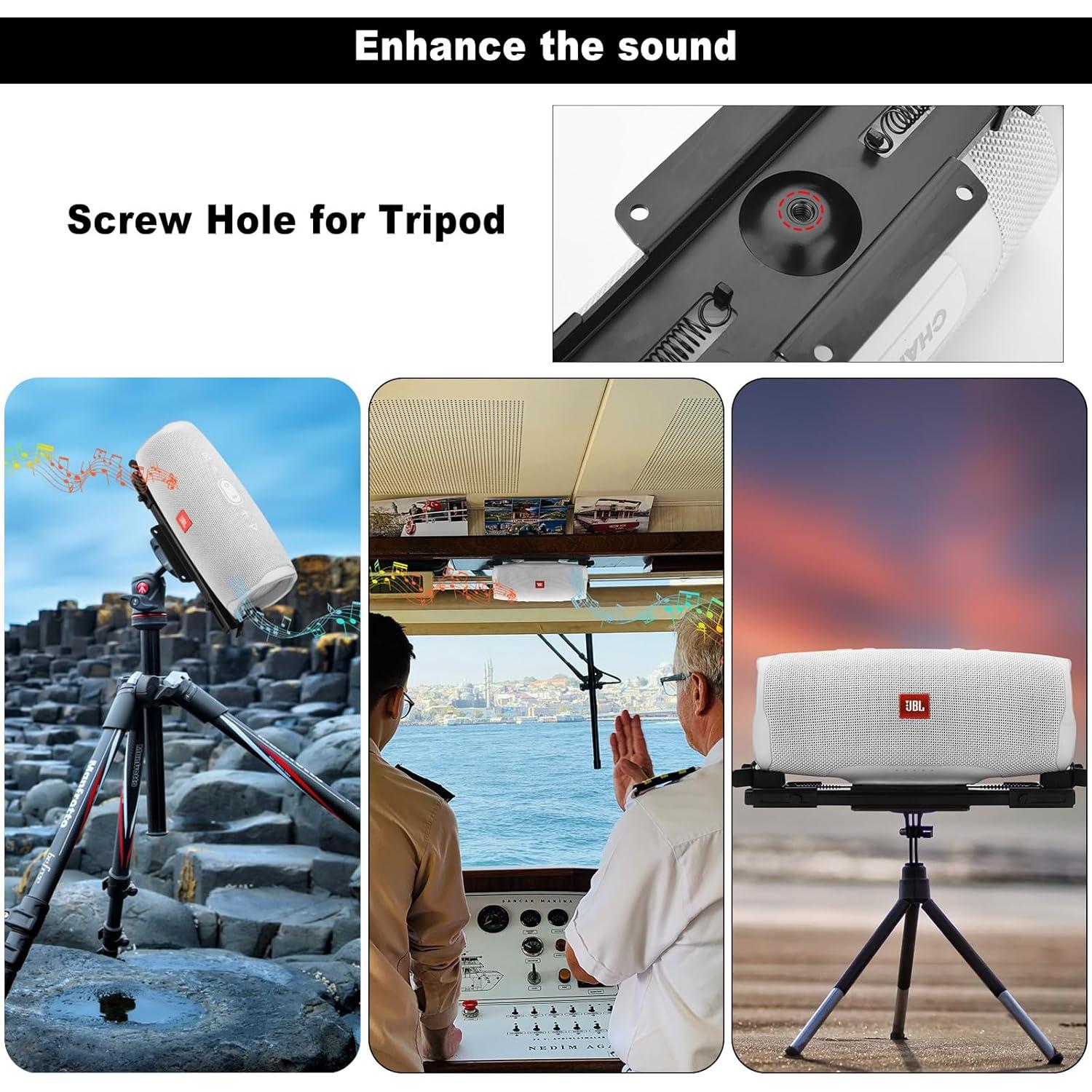 Soporte de altavoz TXEsign para JBL Flip y Charge - Metal Negro